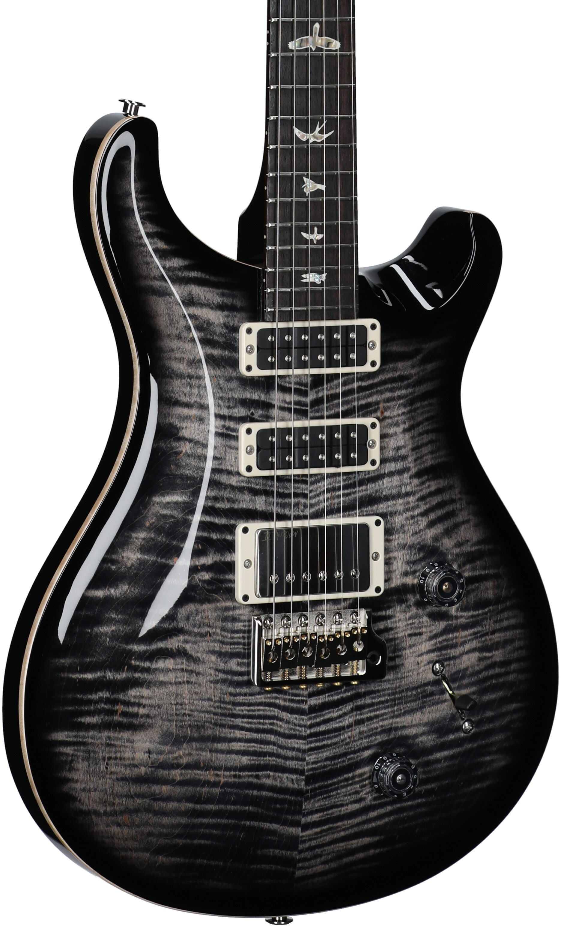 PRS Paul Reed Smith Studio Electric Guitar (with Case), Charcoal Burst, Serial Number 0401479, Full Left Front