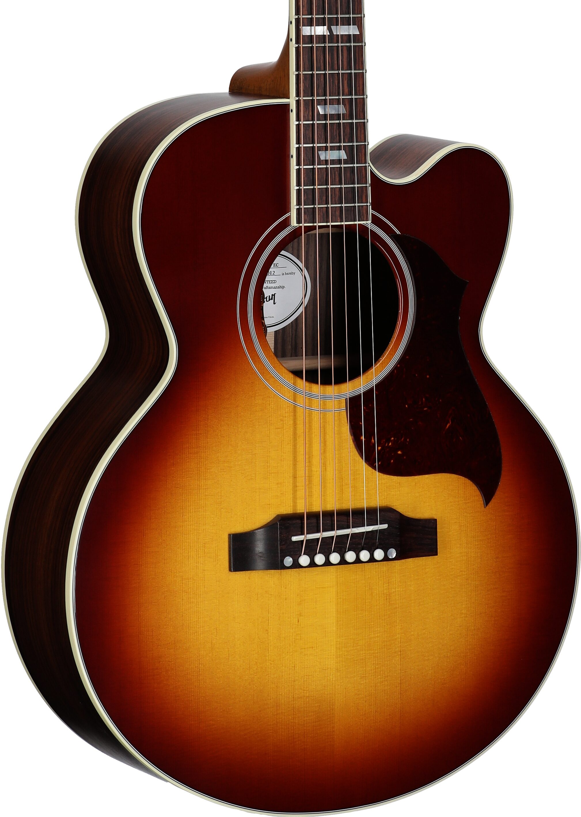 Gibson Parlor Rosewood EC Acoustic-Electric Guitar (with Case), Rosewood Burst, Serial Number 20705012, Full Left Front