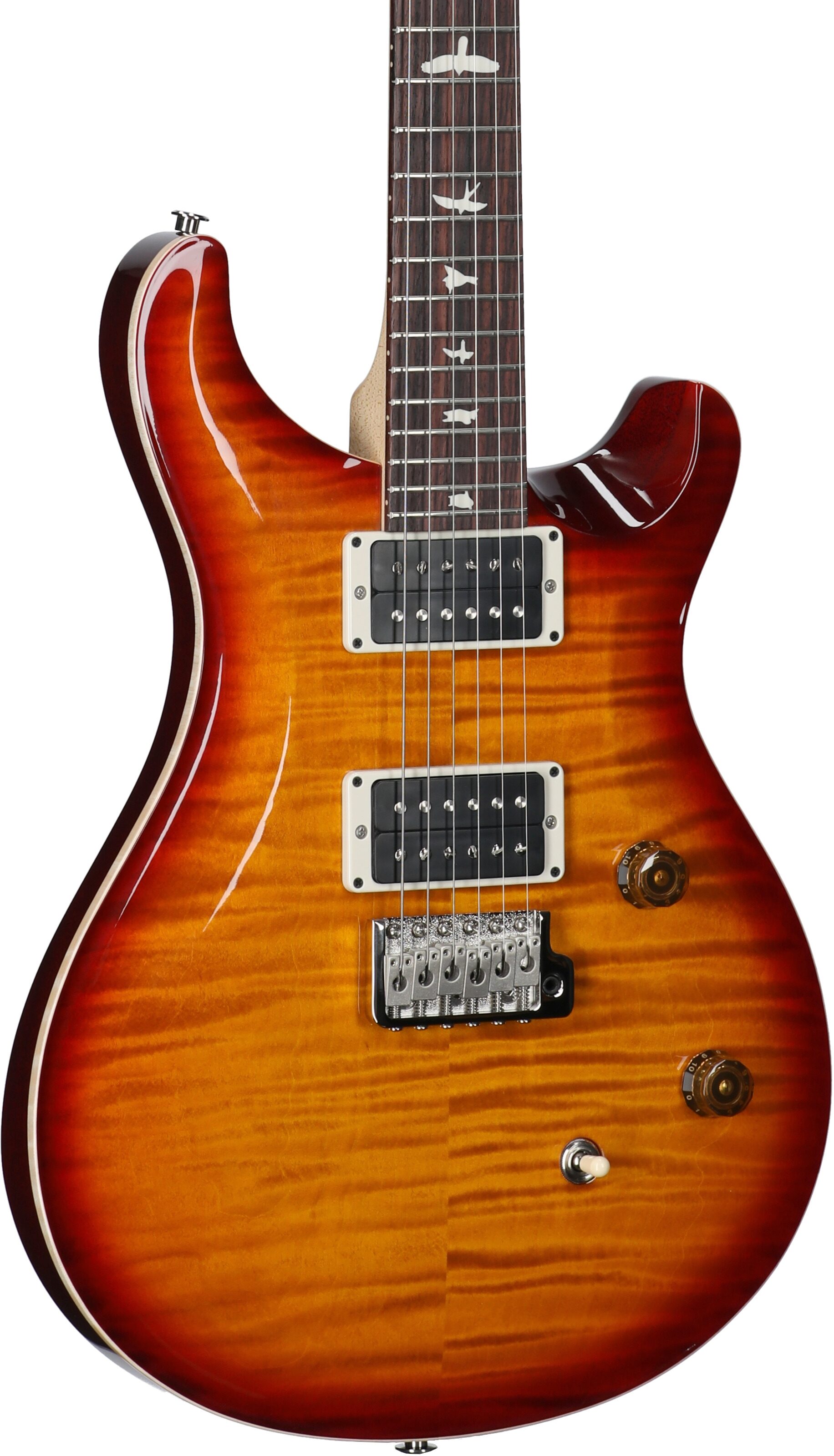 PRS Paul Reed Smith CE24 Electric Guitar (with Gig Bag), Dark Cherry Sunburst, Serial Number 0402530, Full Left Front