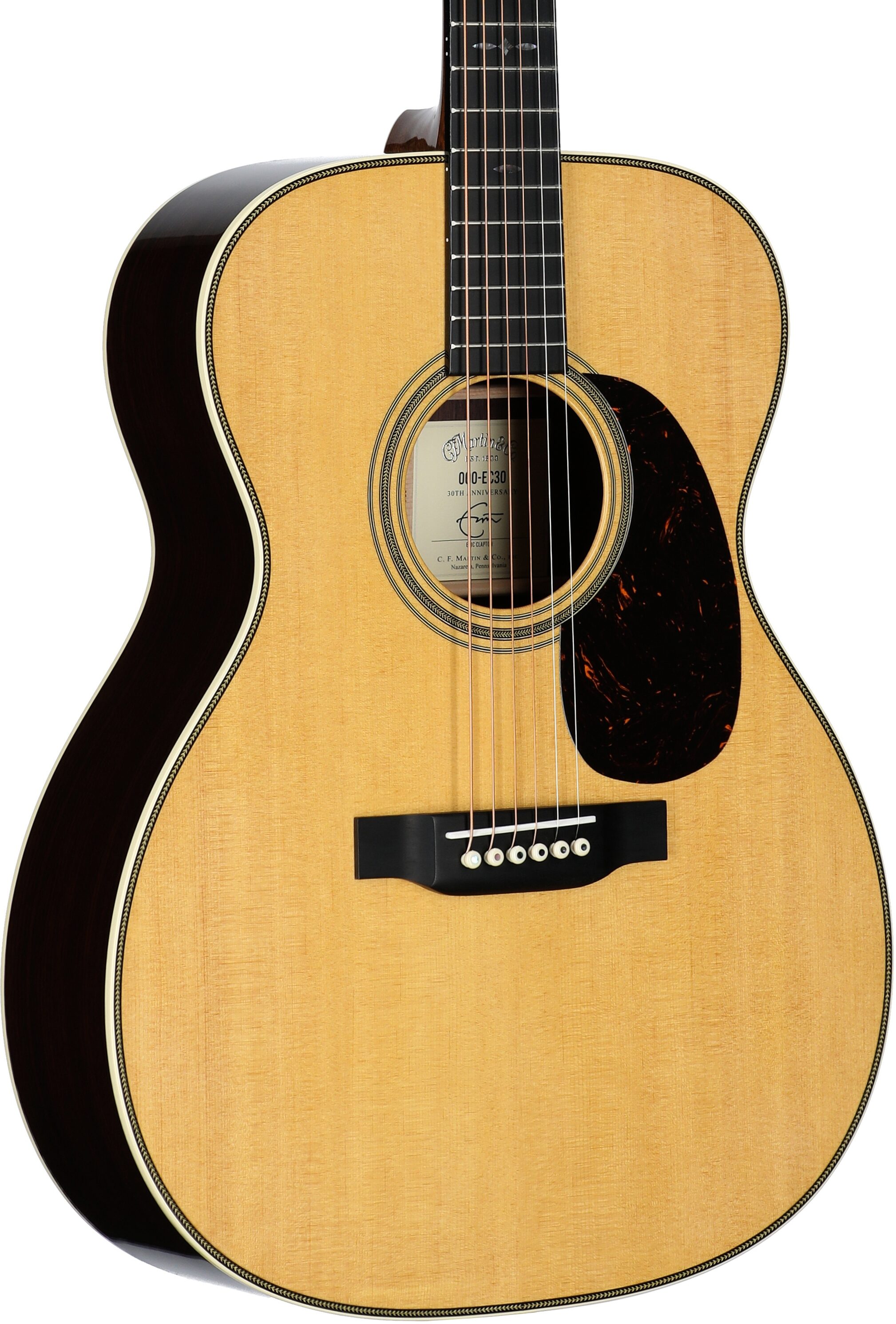 Martin 000-EC Eric Clapton 30th Anniversary Acoustic Guitar (with Case), New, Serial Number M2944525, Full Left Front