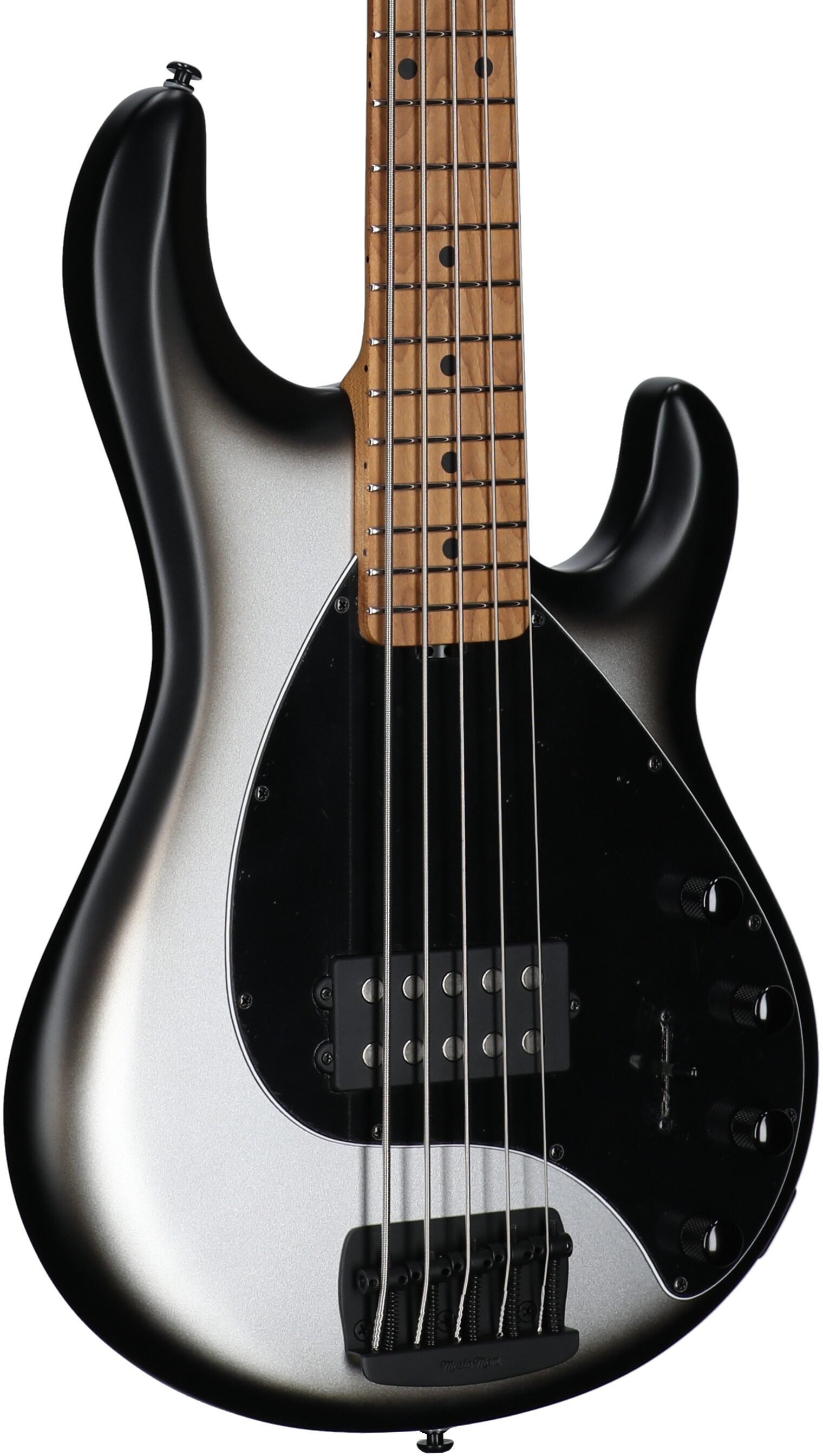 Ernie Ball Music Man StingRay 5 Special Electric Bass, 5-String (with Case), Black Rock, Serial Number K06527, Full Left Front