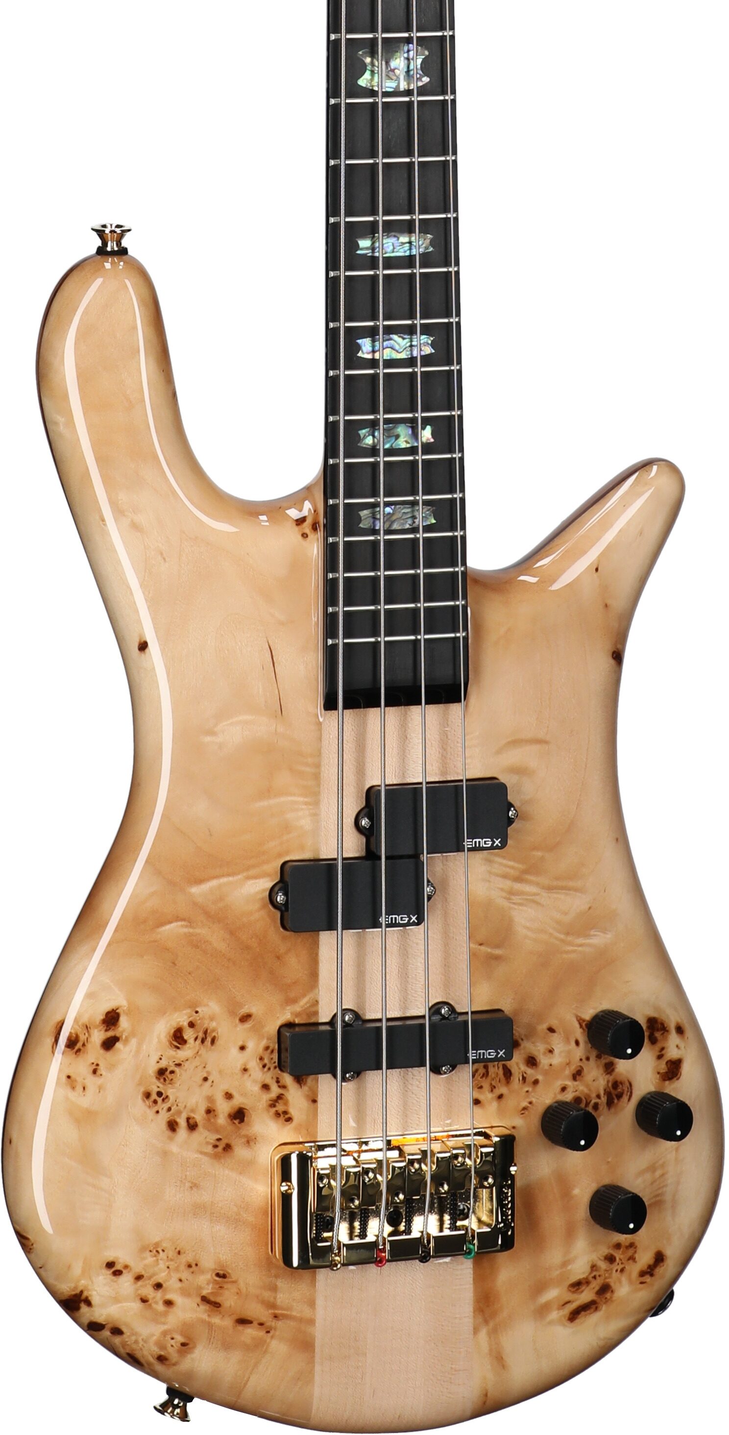 Spector Euro 4 Custom Electric Bass (with Gig Bag), Natural Gloss, Serial Number 21211nb22745, Full Left Front