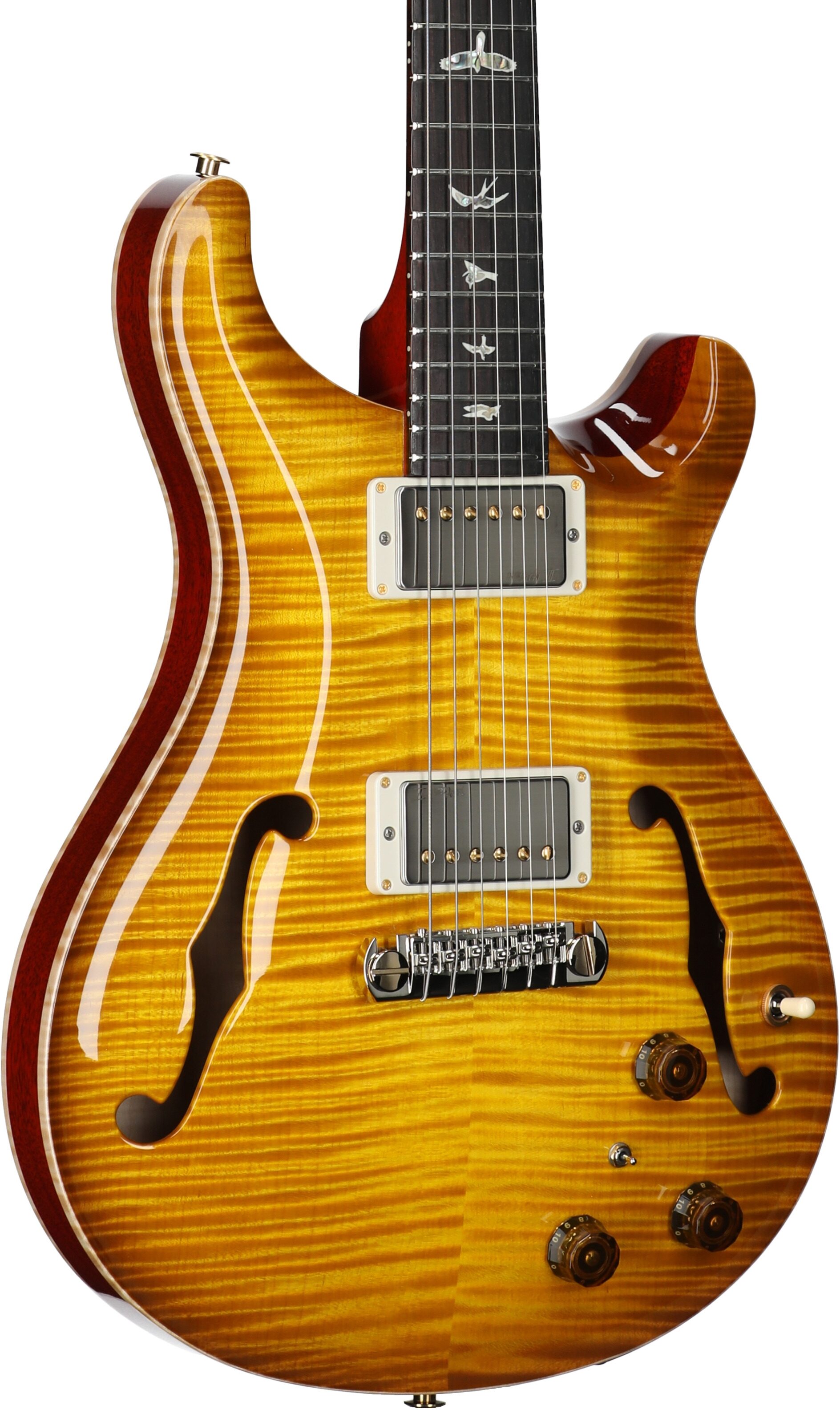 PRS Paul Reed Smith Hollowbody II 10-Top Electric Guitar (with Case), McCarty Sunburst, Serial Number 0396065, Full Left Front