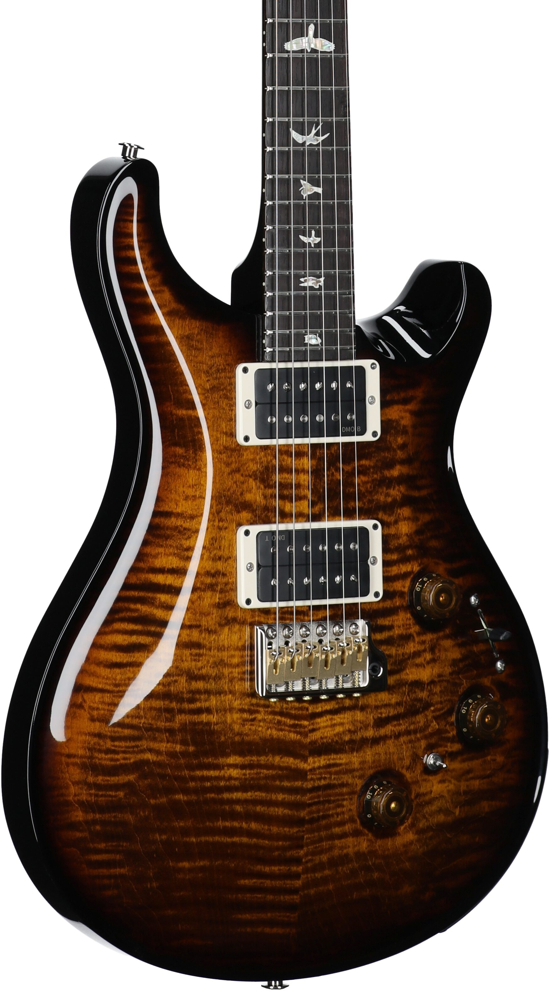 PRS Paul Reed Smith Custom 24 Piezo Electric Guitar (with Case), Black Gold Wrap Burst, Serial Number 0403871, Full Left Front