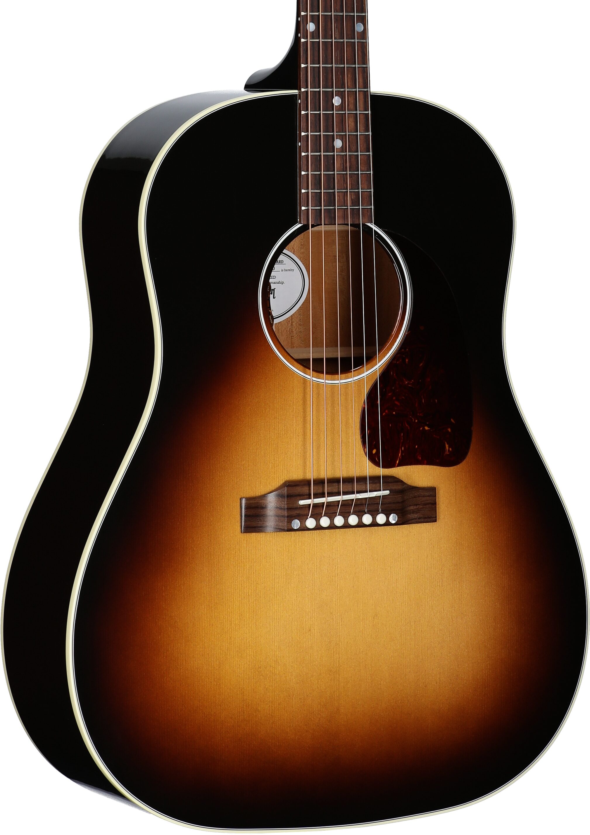 Gibson J-45 Standard Acoustic-Electric Guitar (with Case), Vintage Sunburst, Serial Number 20865160, Full Left Front