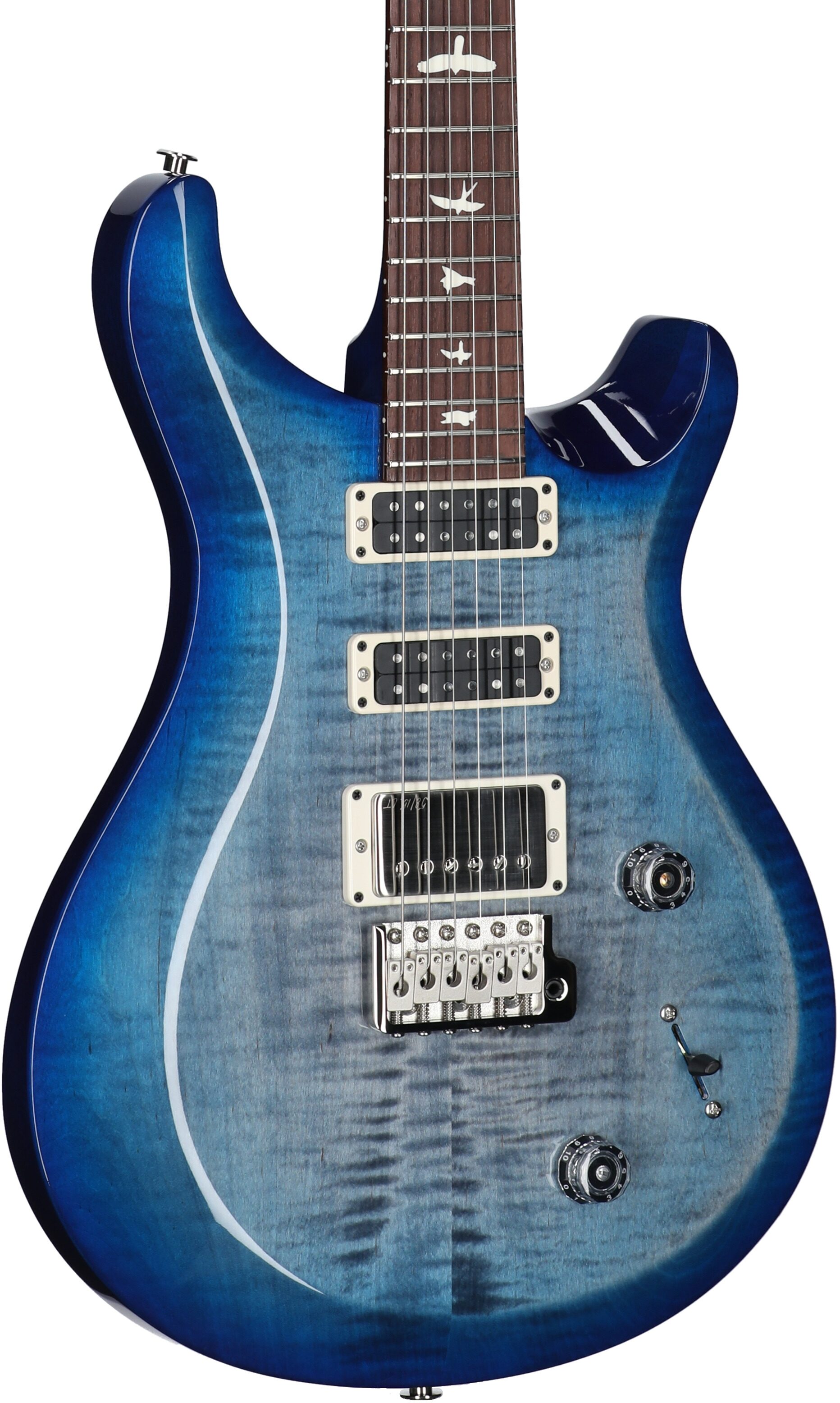PRS Paul Reed Smith S2 Studio Electric Guitar, Faded Gray Black Blue Burst, Serial Number S2080103, Full Left Front