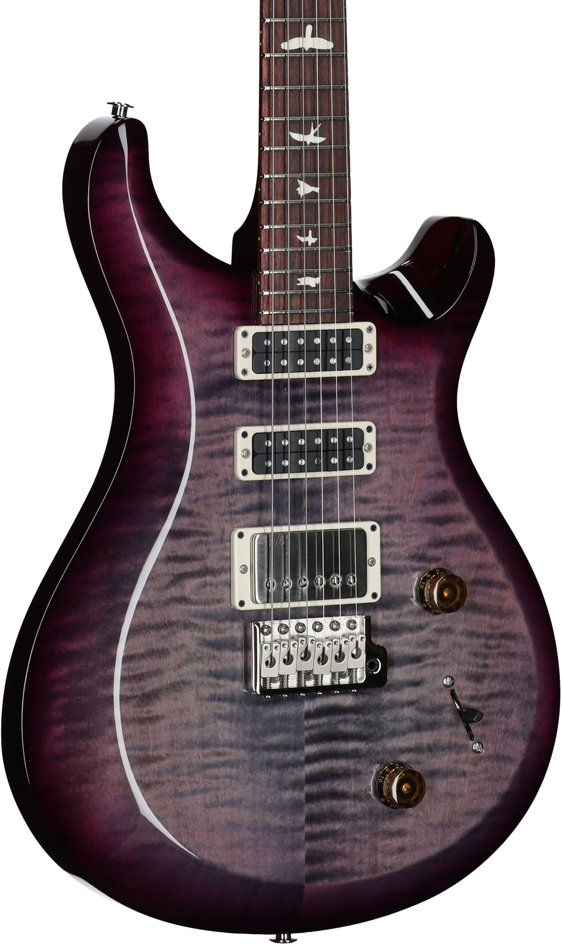 PRS Paul Reed Smith S2 Studio Electric Guitar, Faded Gray Black Purple Burst, Serial Number S2080575, Full Left Front