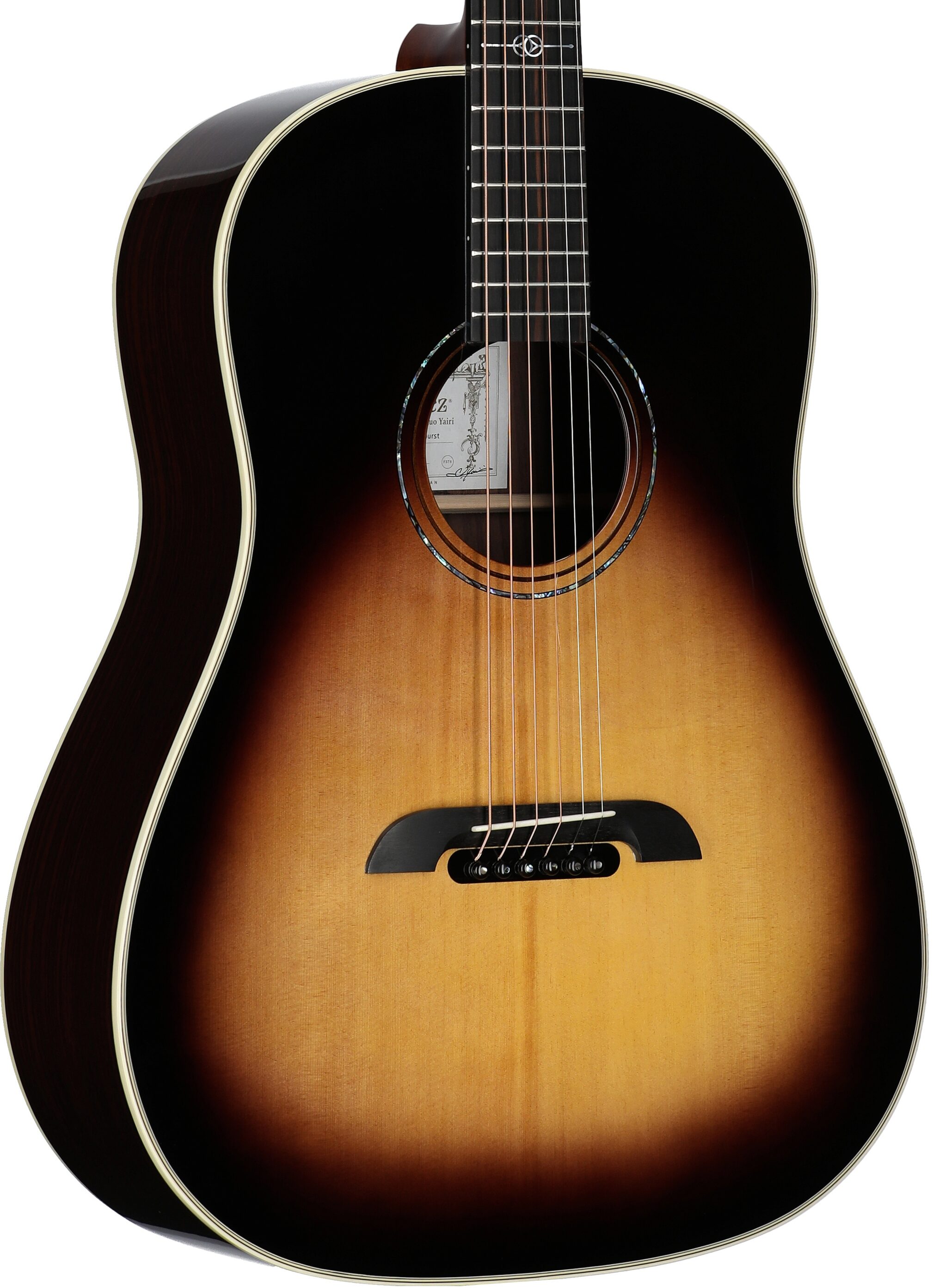 Alvarez Yairi DYMR70 Masterworks Dreadnought Acoustic Guitar (with Case), Sunburst, Serial Number 76019, Full Left Front