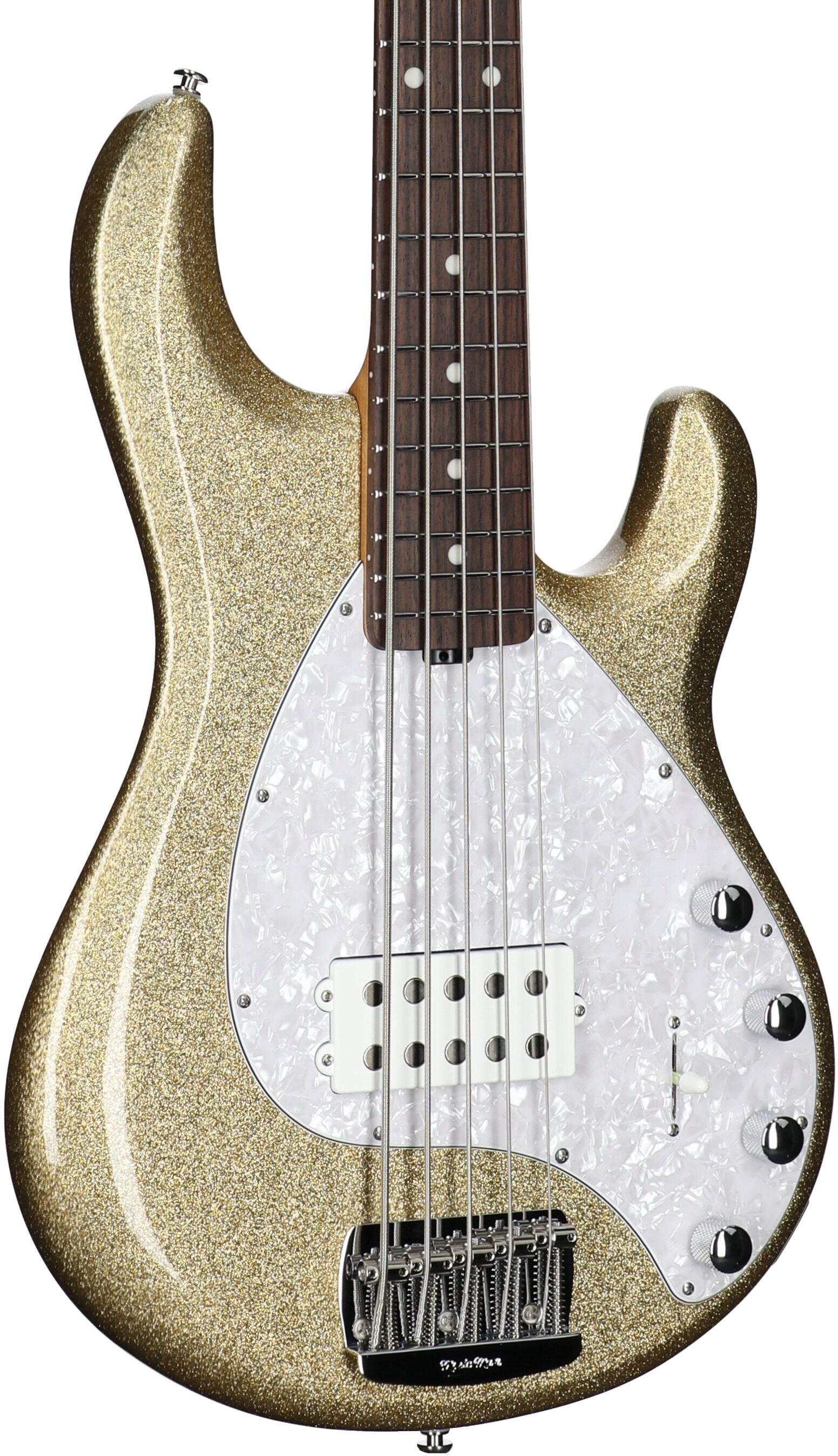 Ernie Ball Music Man StingRay 5 Special Electric Bass, 5-String (with Case), Genius Gold, Serial Number K07062, Full Left Front
