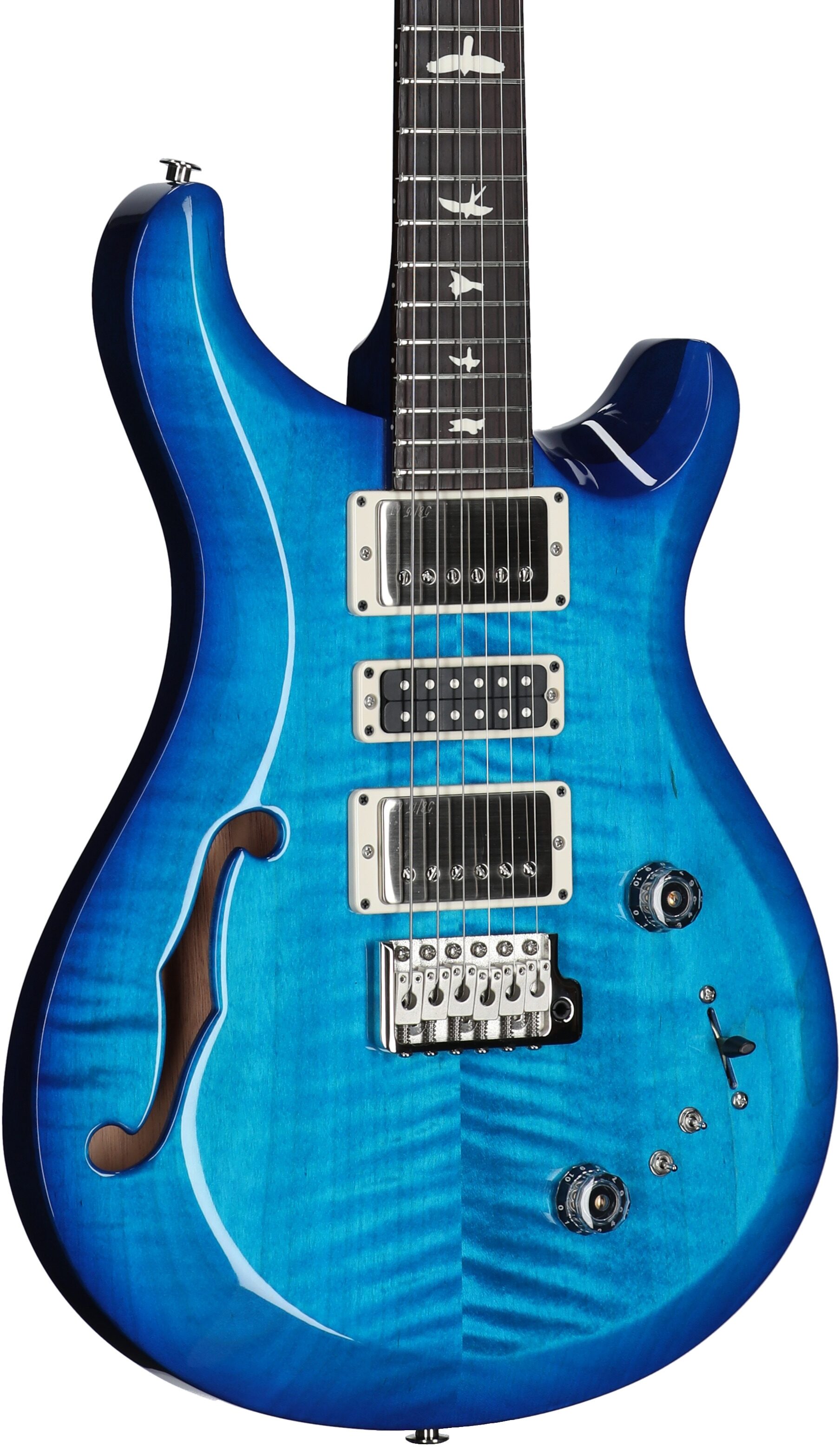PRS Paul Reed Smith S2 Special Semi-Hollow Electric Guitar (with Gig Bag), Lake Blue, Serial Number S2080802, Full Left Front