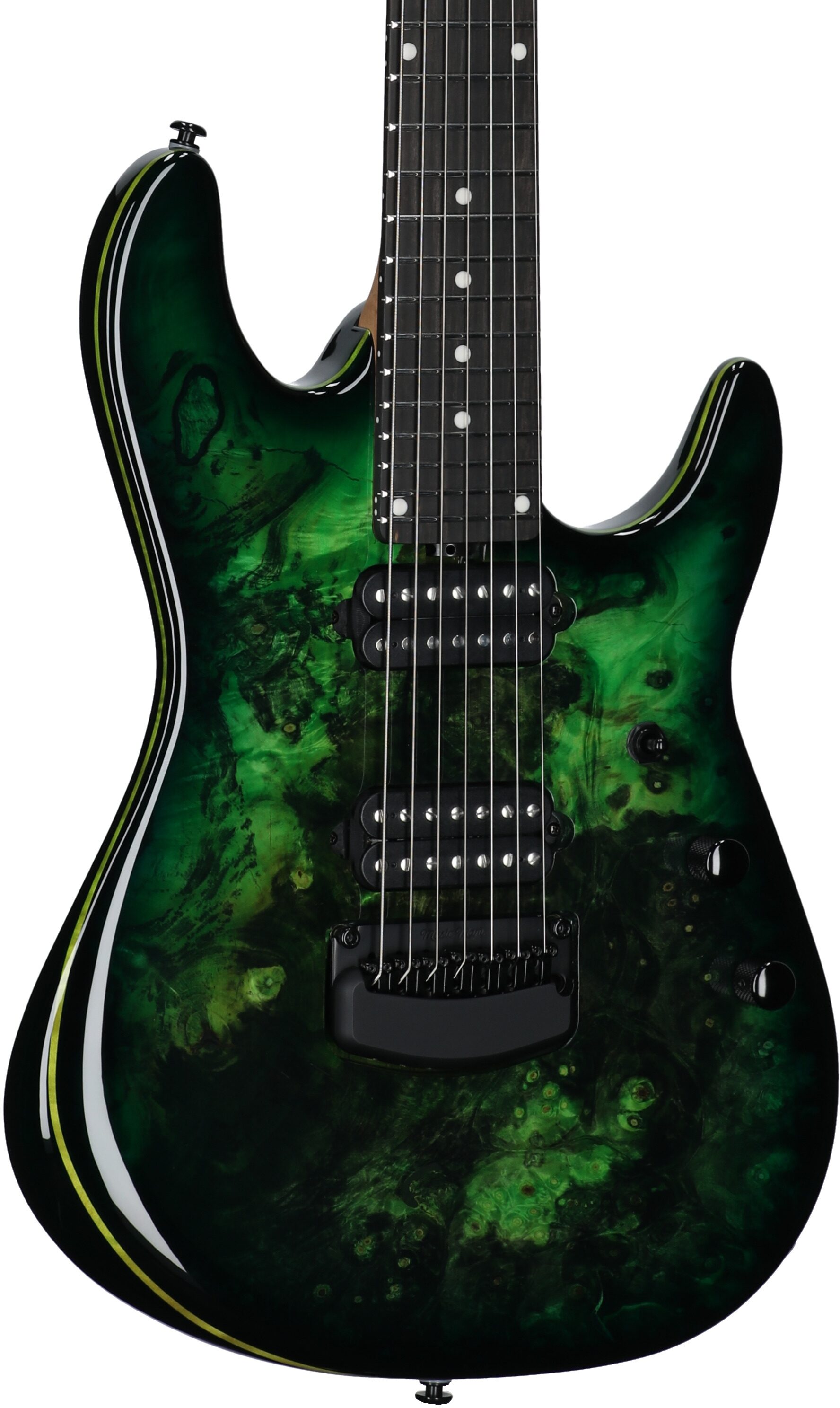 Ernie Ball Music Man Jason Richardson Cutlass HT Electric Guitar, 7-String (with Gig Bag), Kokiri Forest Green, Serial Number S11476, Full Left Front