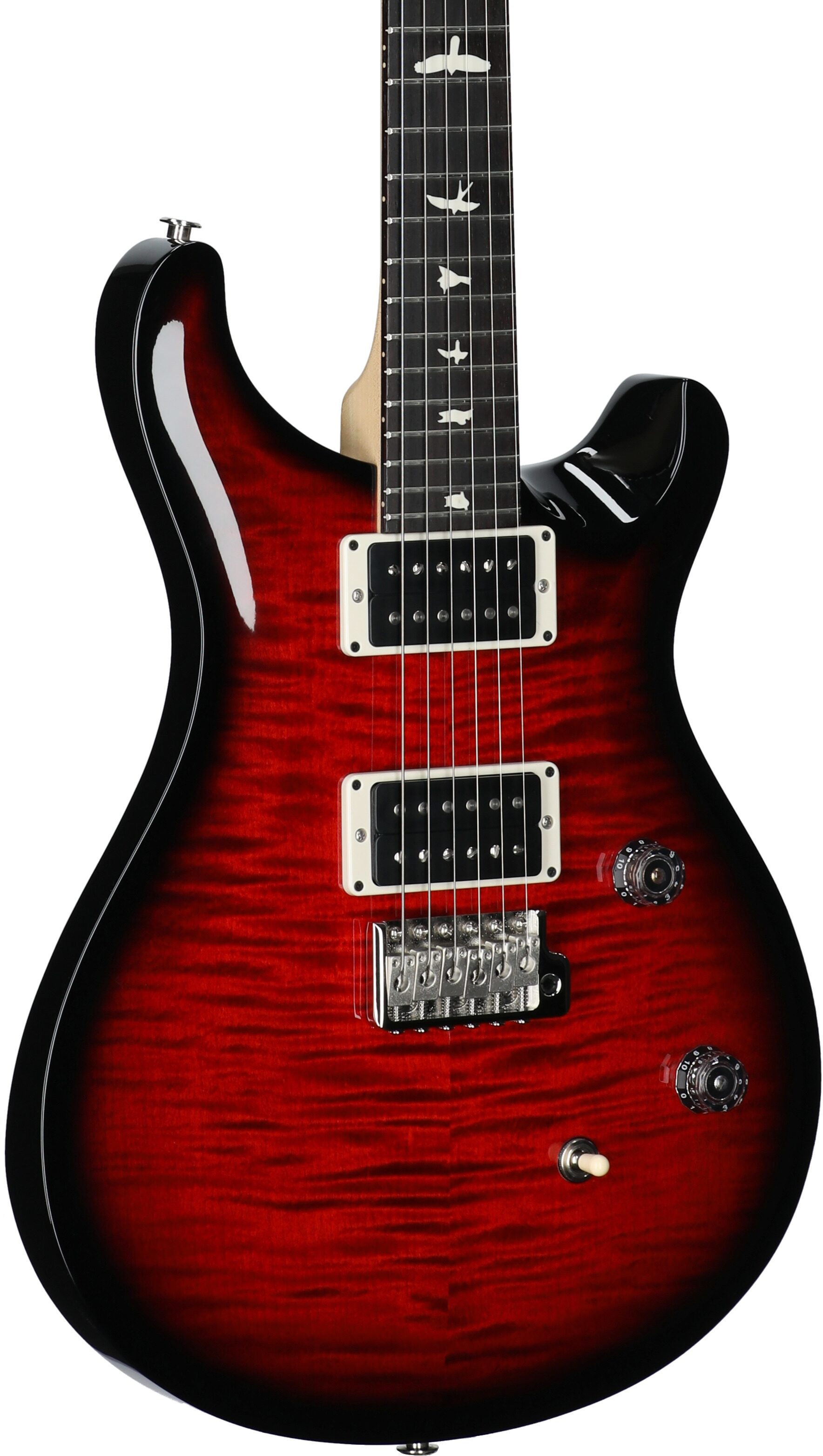 PRS Paul Reed Smith CE24 Electric Guitar (with Gig Bag), Fire Red Wraparound Smokeburst, Serial Number 0405650, Full Left Front