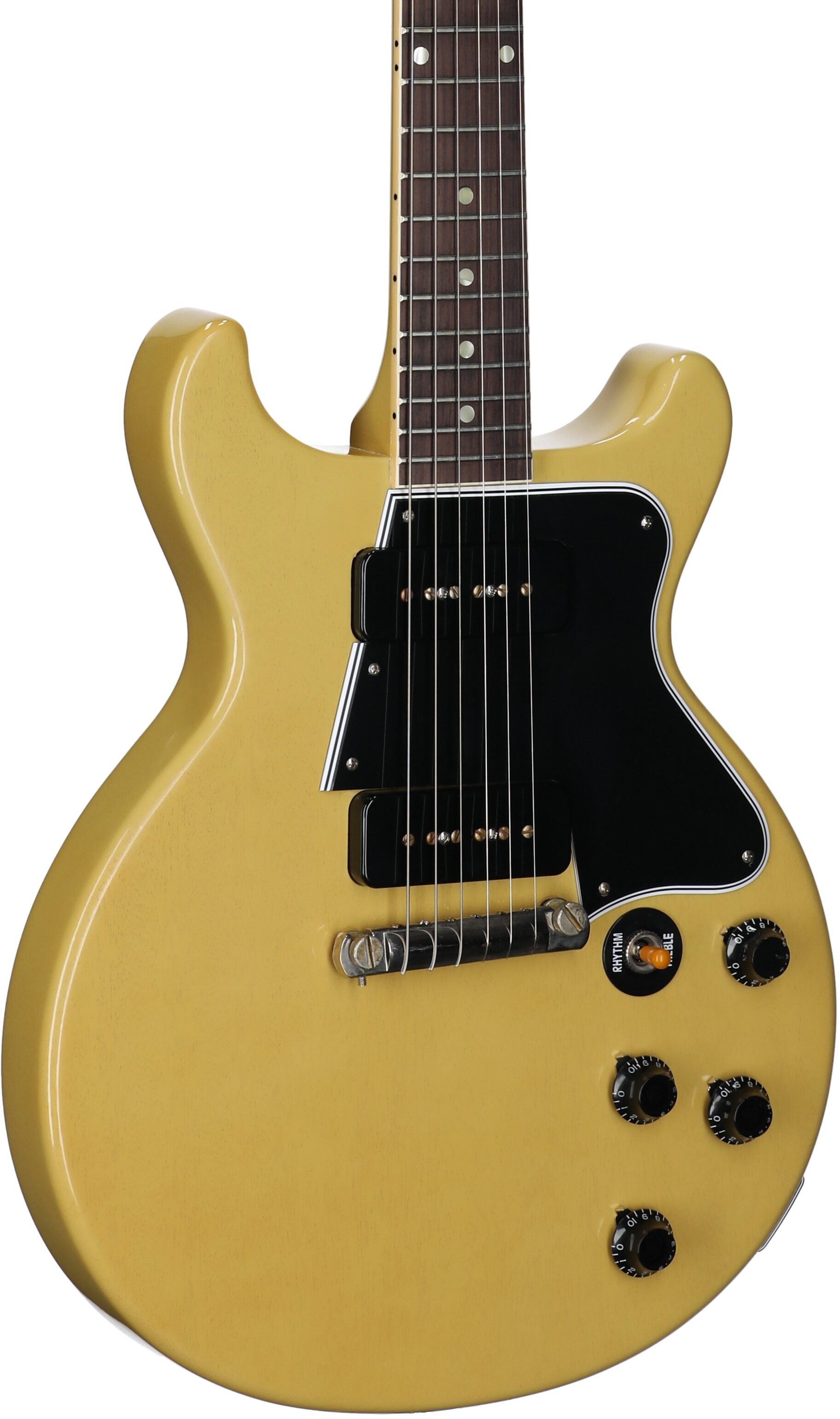 Gibson Custom 1960 Les Paul Special Double Cut Electric Guitar (with Case), TV Yellow, Serial Number 05127, Full Left Front