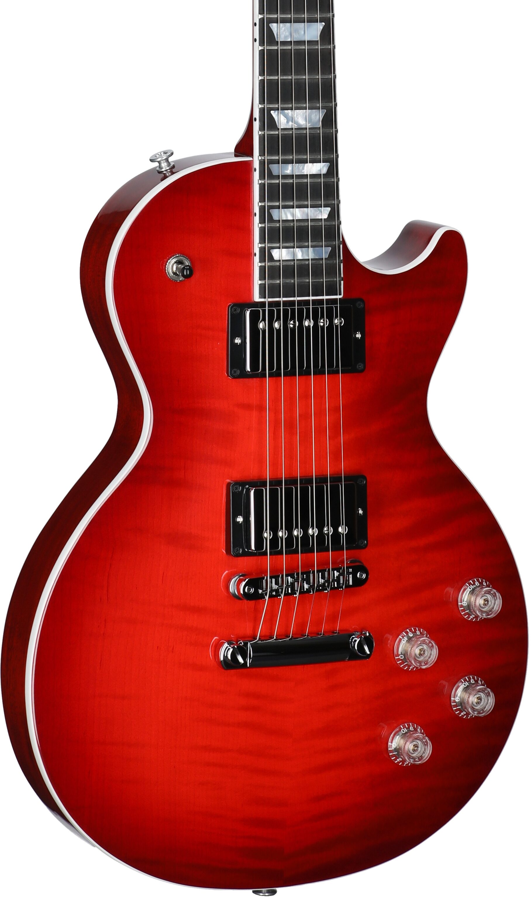 Gibson Les Paul Modern Figured AAA Electric Guitar (with Case), Cherry Burst, Serial Number 234740000, Full Left Front