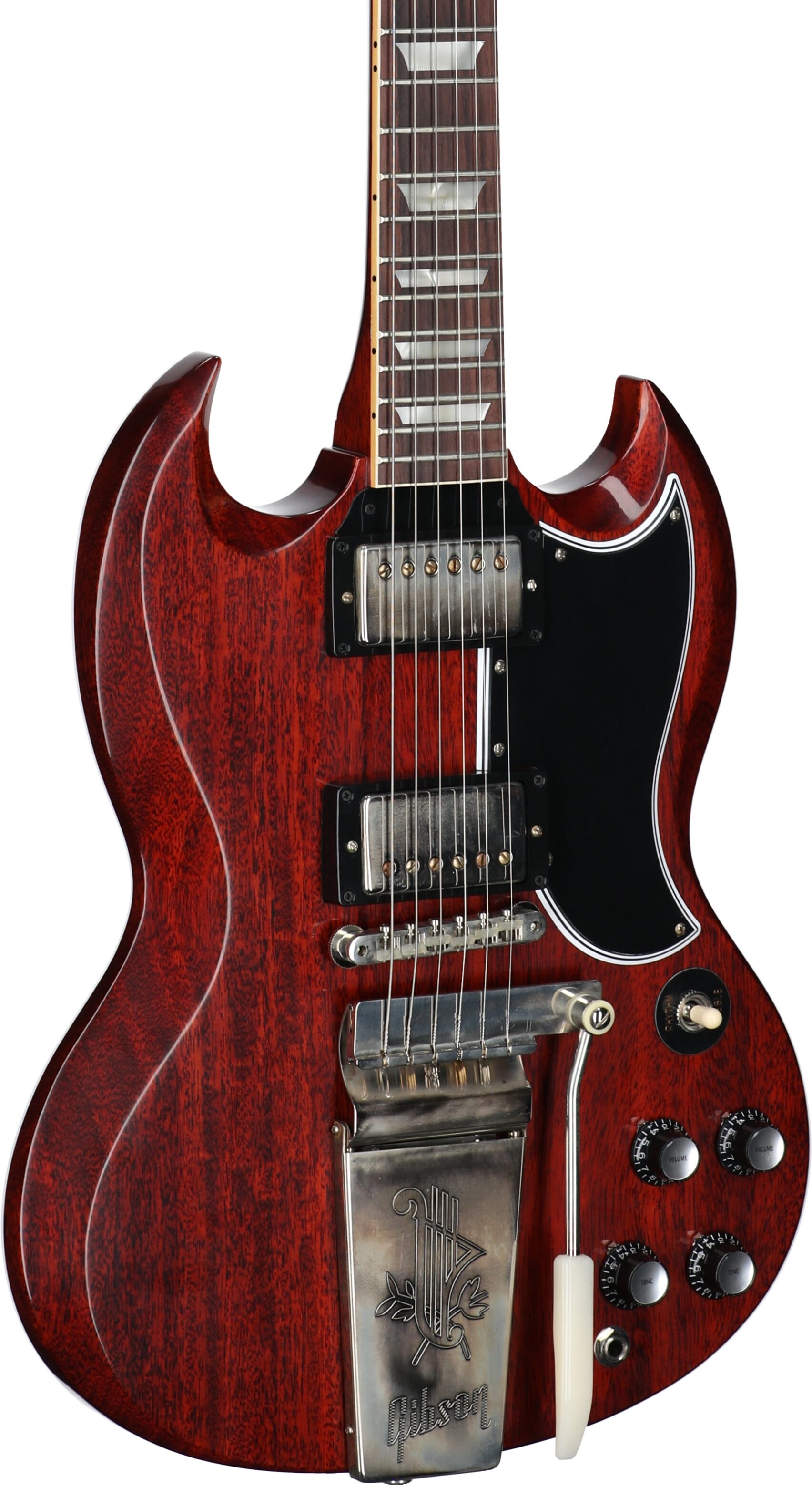 Gibson Custom Shop 1964 SG Standard Maestro Vibrola VOS, (with case), Cherry, Serial Number 502314, Full Left Front