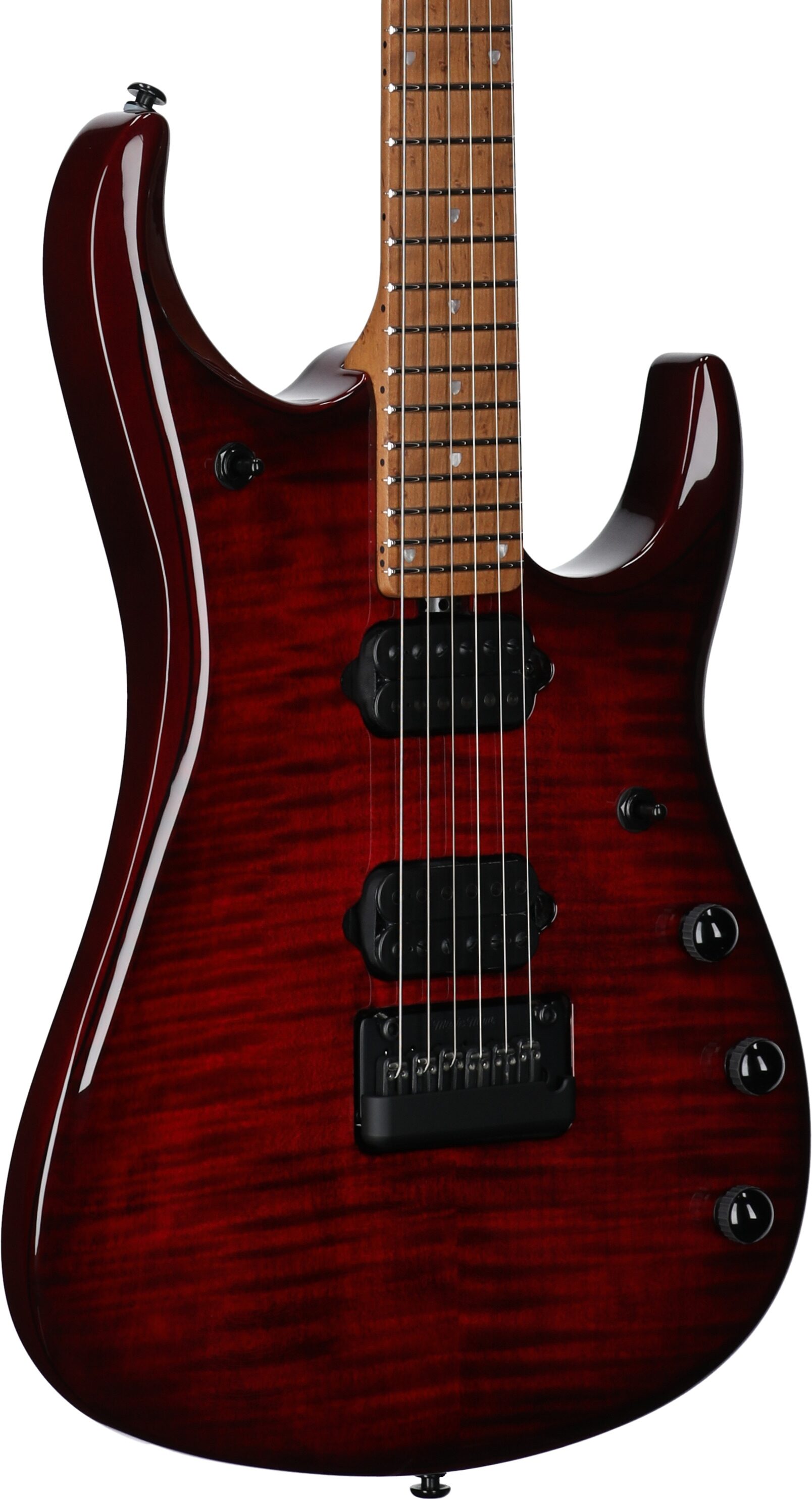 Ernie Ball Music Man John Petrucci JP15 Electric Guitar (with Case), Red Tide Flame, Serial Number H06776, Full Left Front