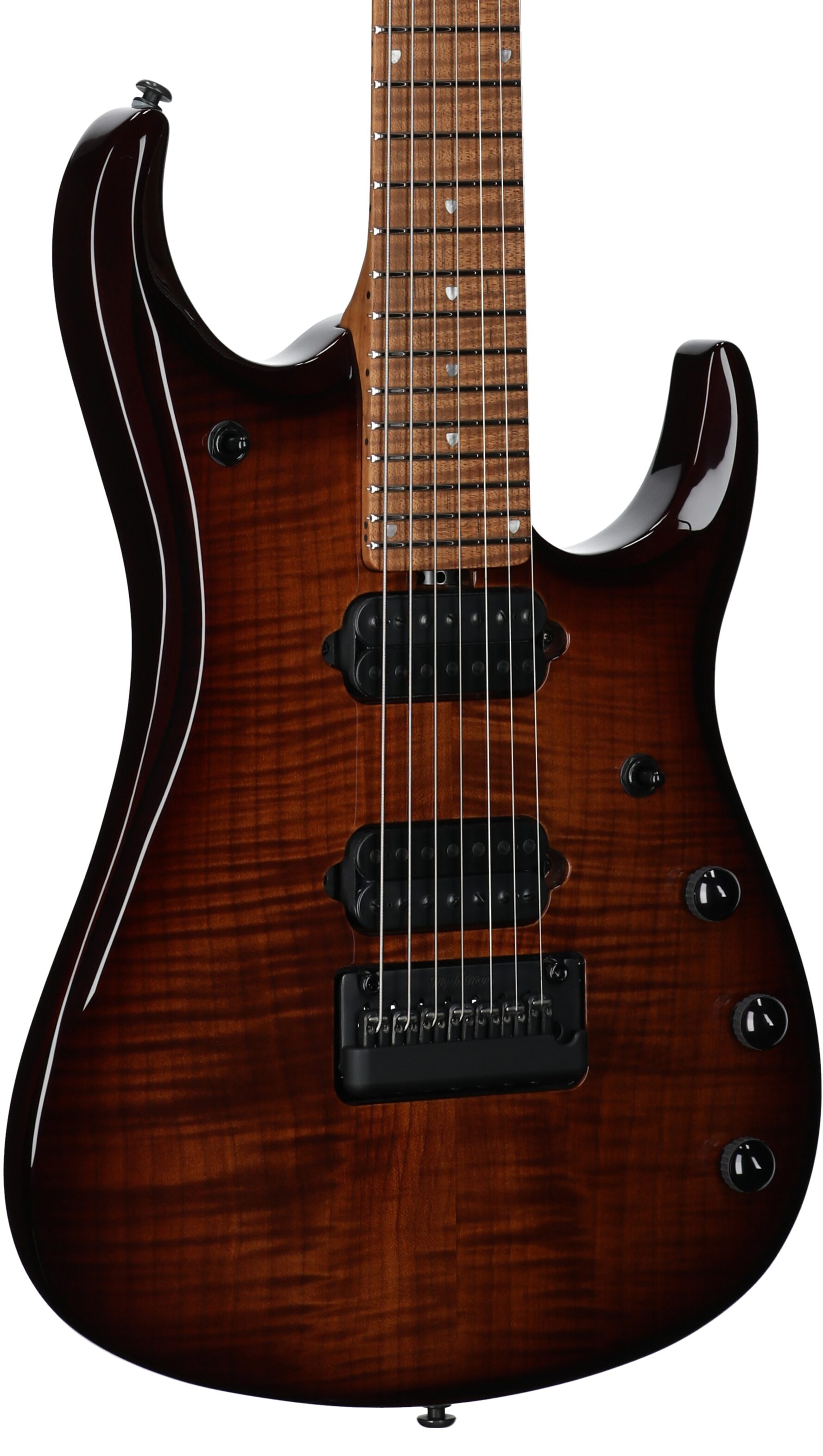 Ernie Ball Music Man John Petrucci JP15 7 Electric Guitar, 7-String (with Case), Amber Waves Flame, Serial Number K07160, Full Left Front