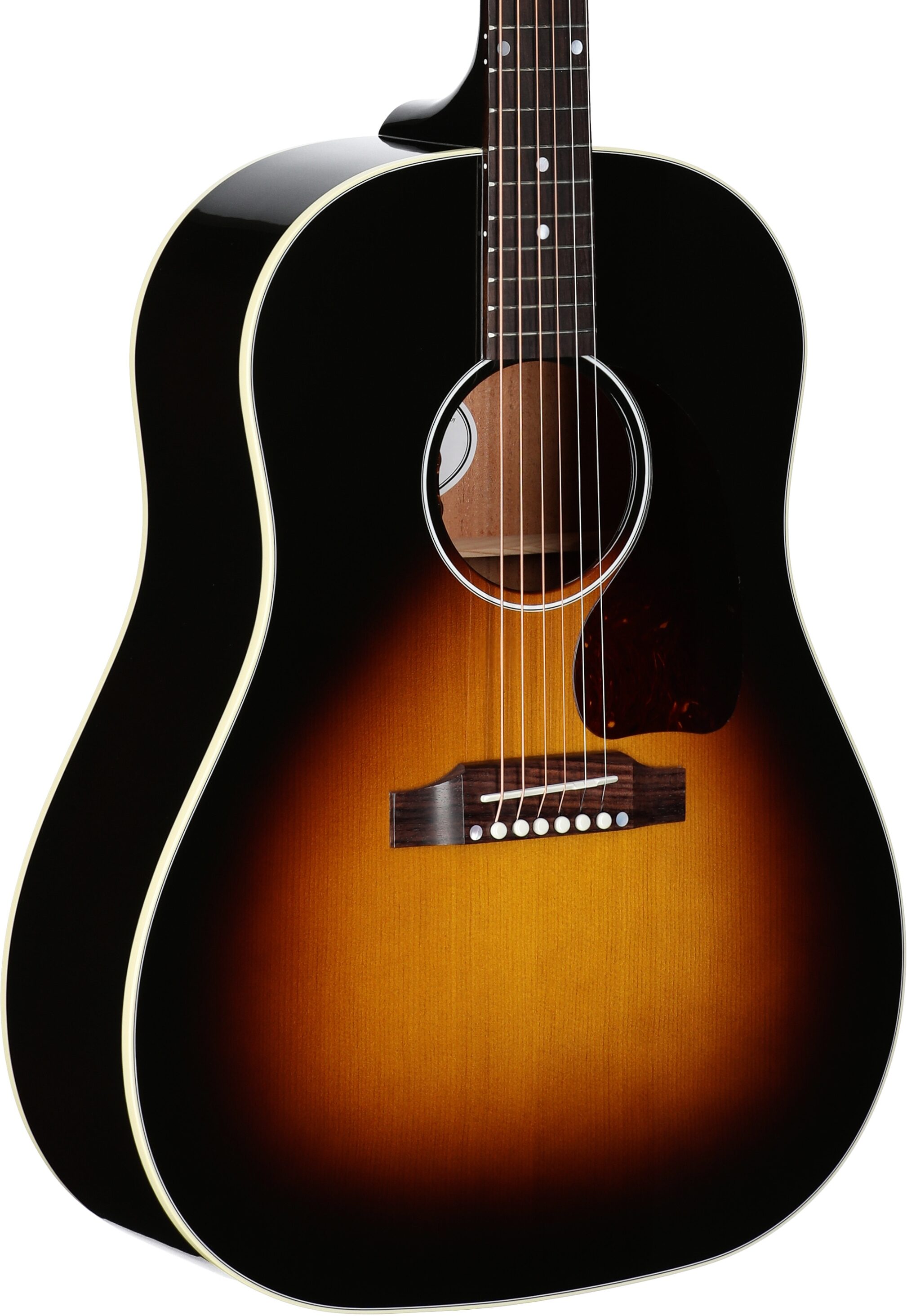 Gibson J-45 Standard Acoustic-Electric Guitar (with Case), Vintage Sunburst, Serial Number 21295106, Full Left Front