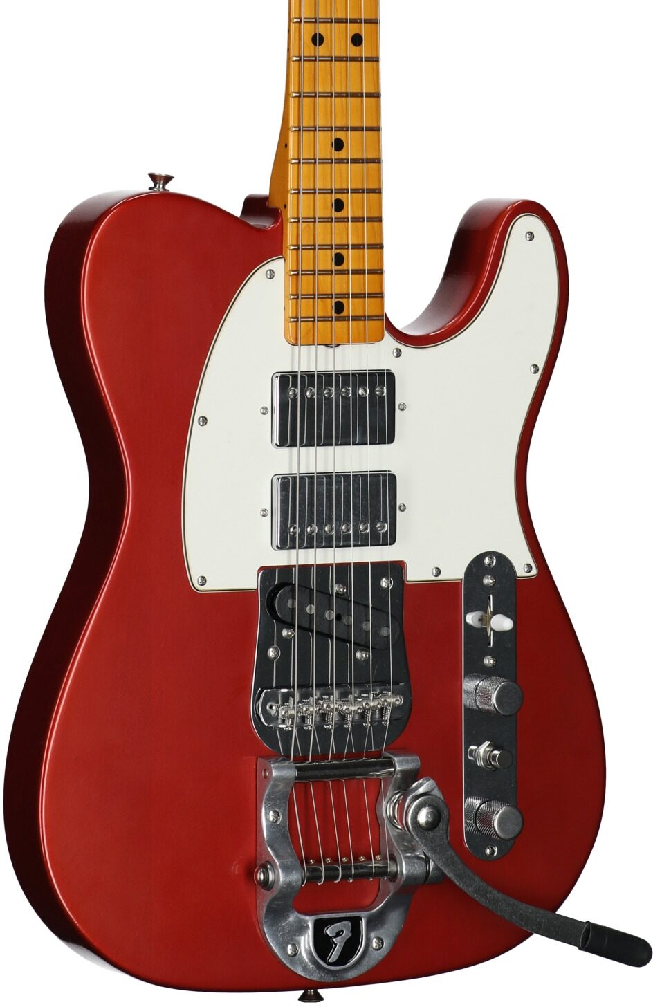 Fender Stories Mike Campbell Telecaster Electric Guitar, Maple Fingerboard (with Case), Red Dog, Serial Number MC250501, Full Left Front