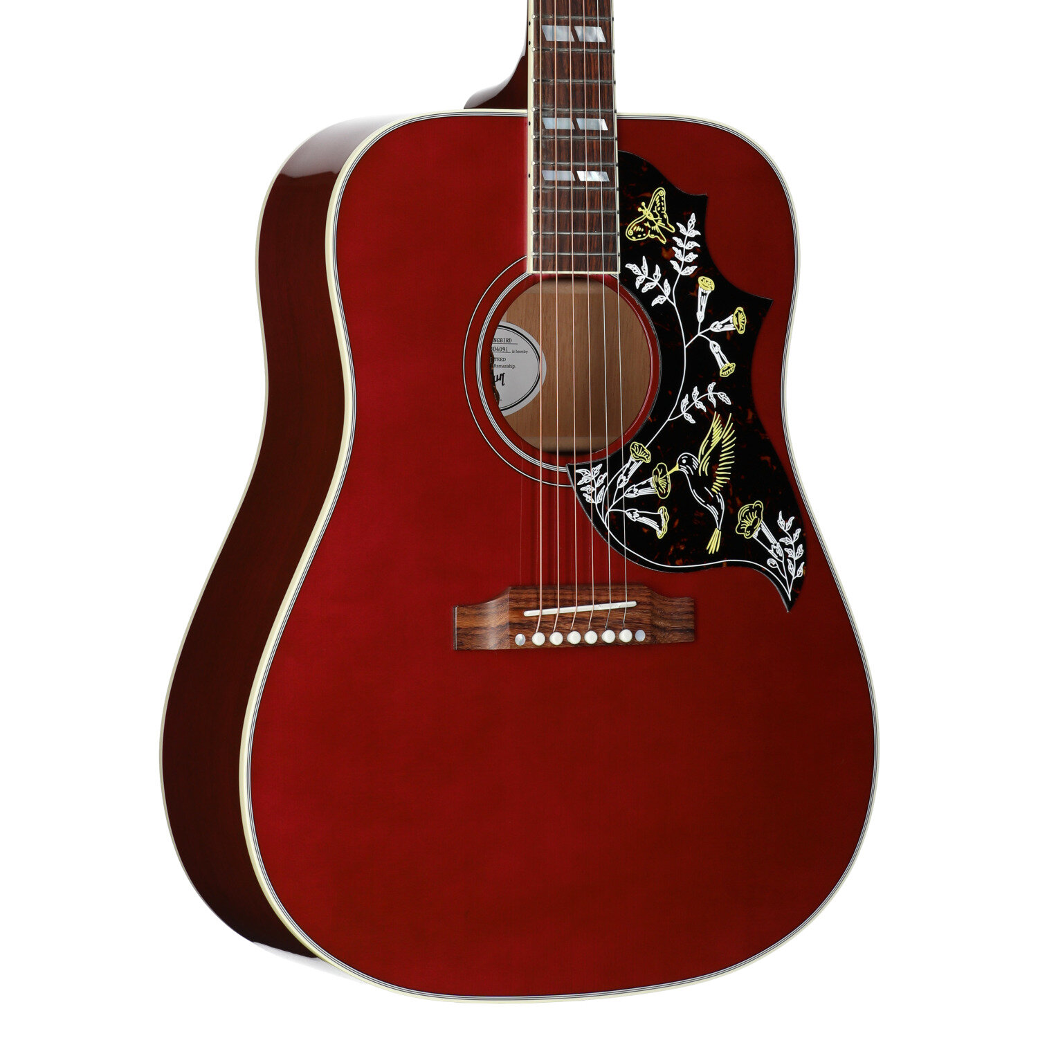 Gibson Limited Edition Hummingbird Standard Acoustic-Electric Guitar (with Case), Wine Red, Serial Number 23304091, Full Left Front