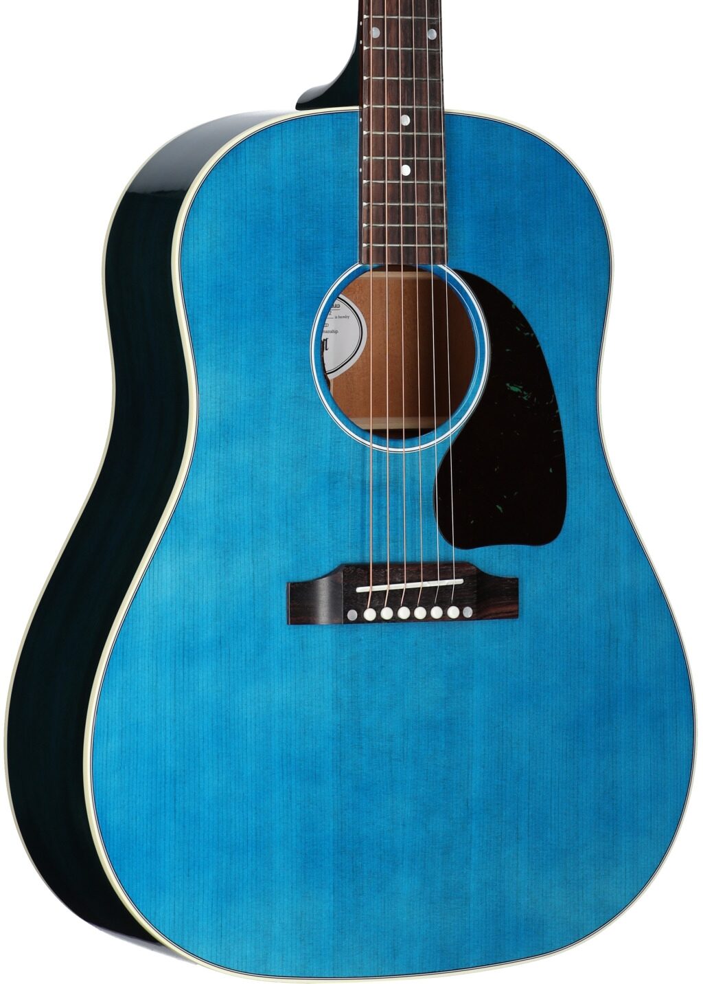 Gibson Limited Edition J-45 Standard Acoustic-Electric Guitar (with Case), Bluebonnet, Serial Number 23384032, Full Left Front