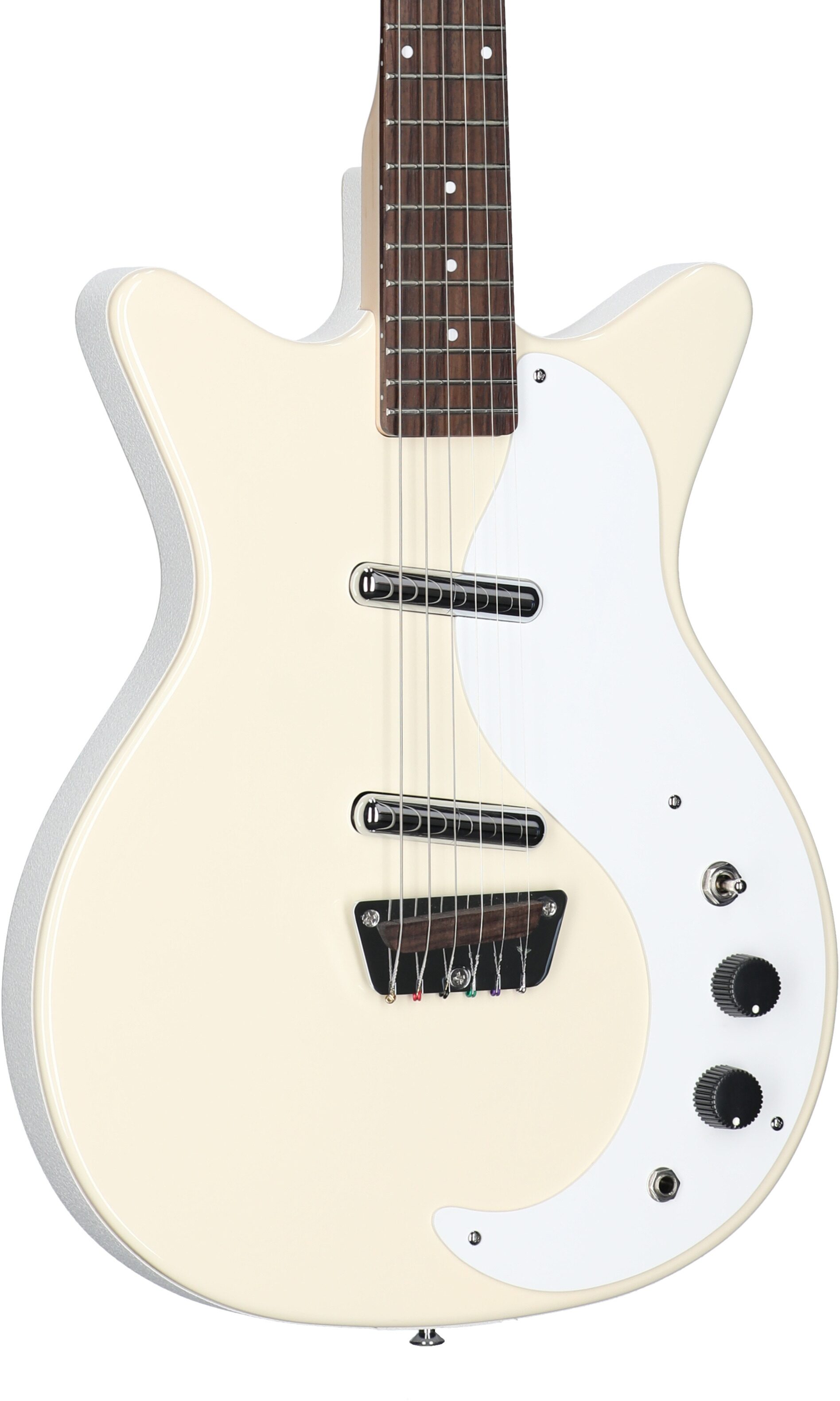 Danelectro Stock '59 Electric Guitar, Vintage Cream, Full Left Front
