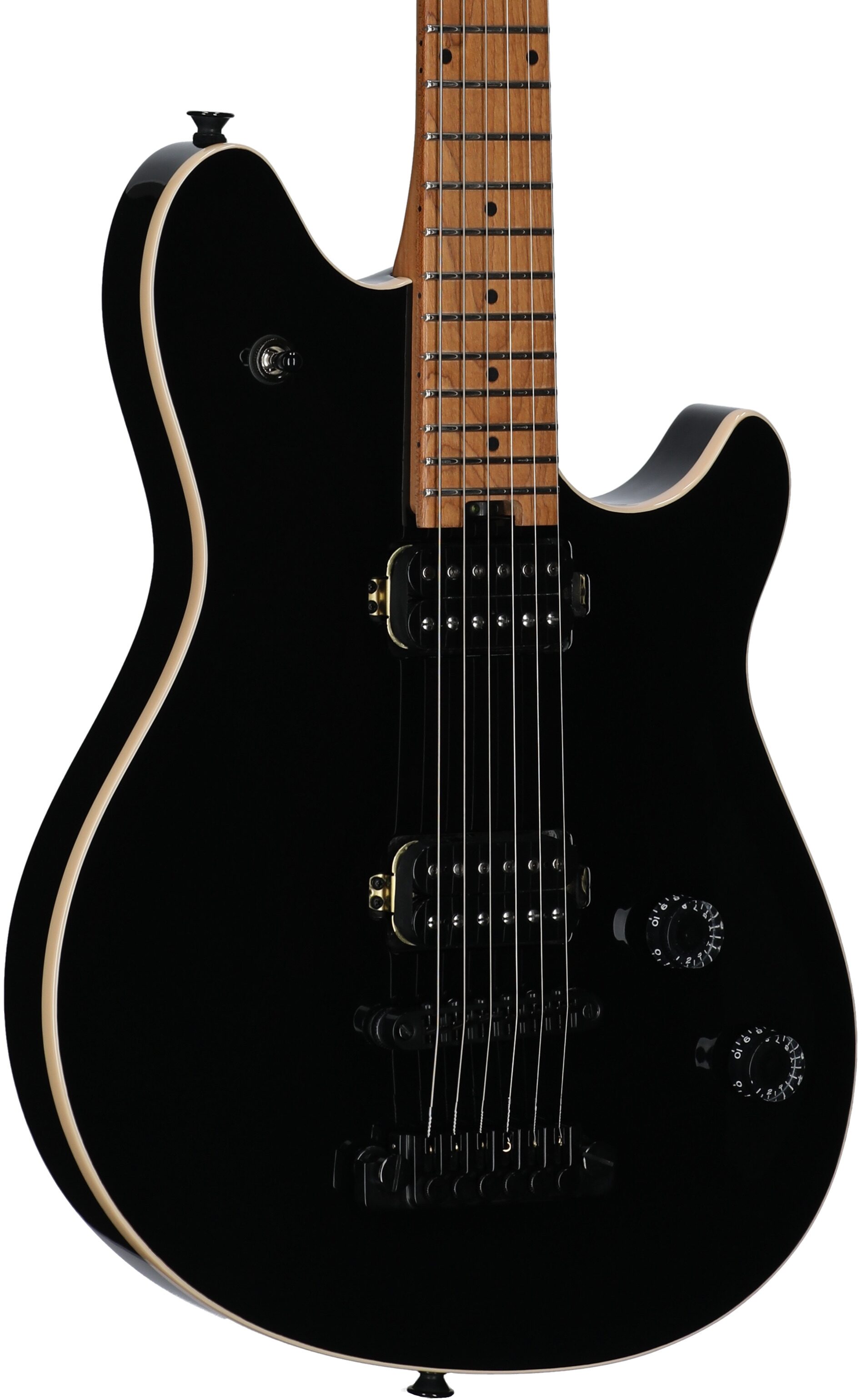 EVH Eddie Van Halen Limited Edition Wolfgang Special TOM Archtop Electric Guitar, Gloss Black, Full Left Front