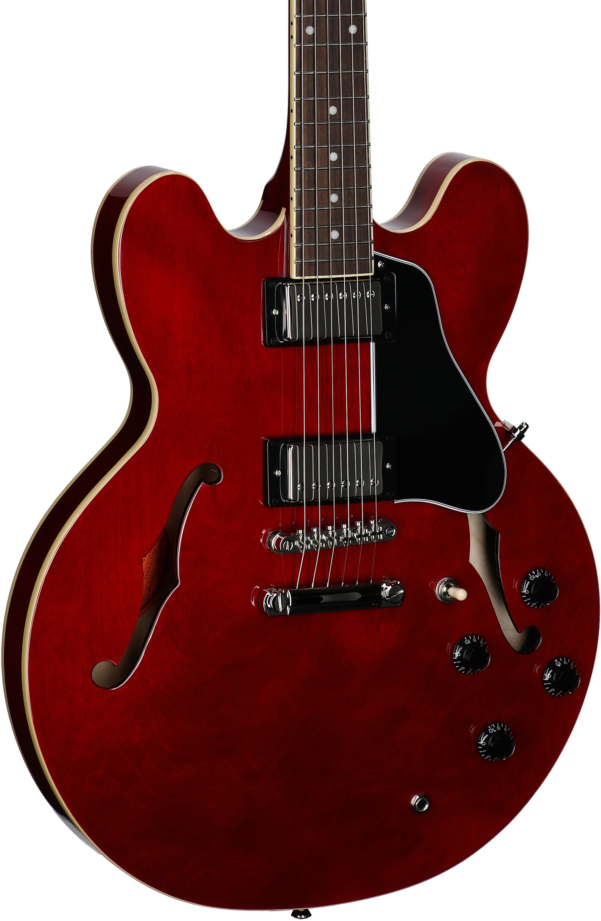 Epiphone ES-335 Traditional Pro Electric Guitar, Dark Wine Red, Full Left Front