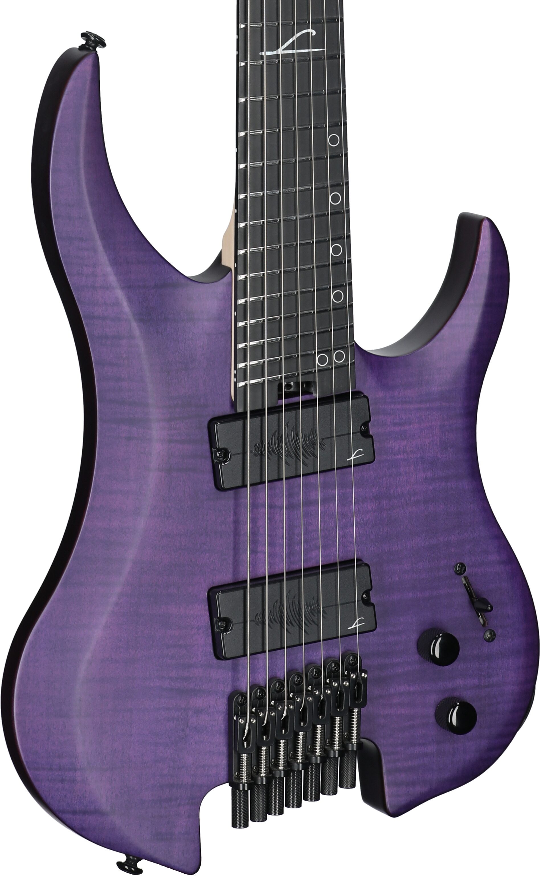 Legator Ghost 7 Super Shred Electric Guitar, Purple Flame, Open Box (Very Good), Full Left Front