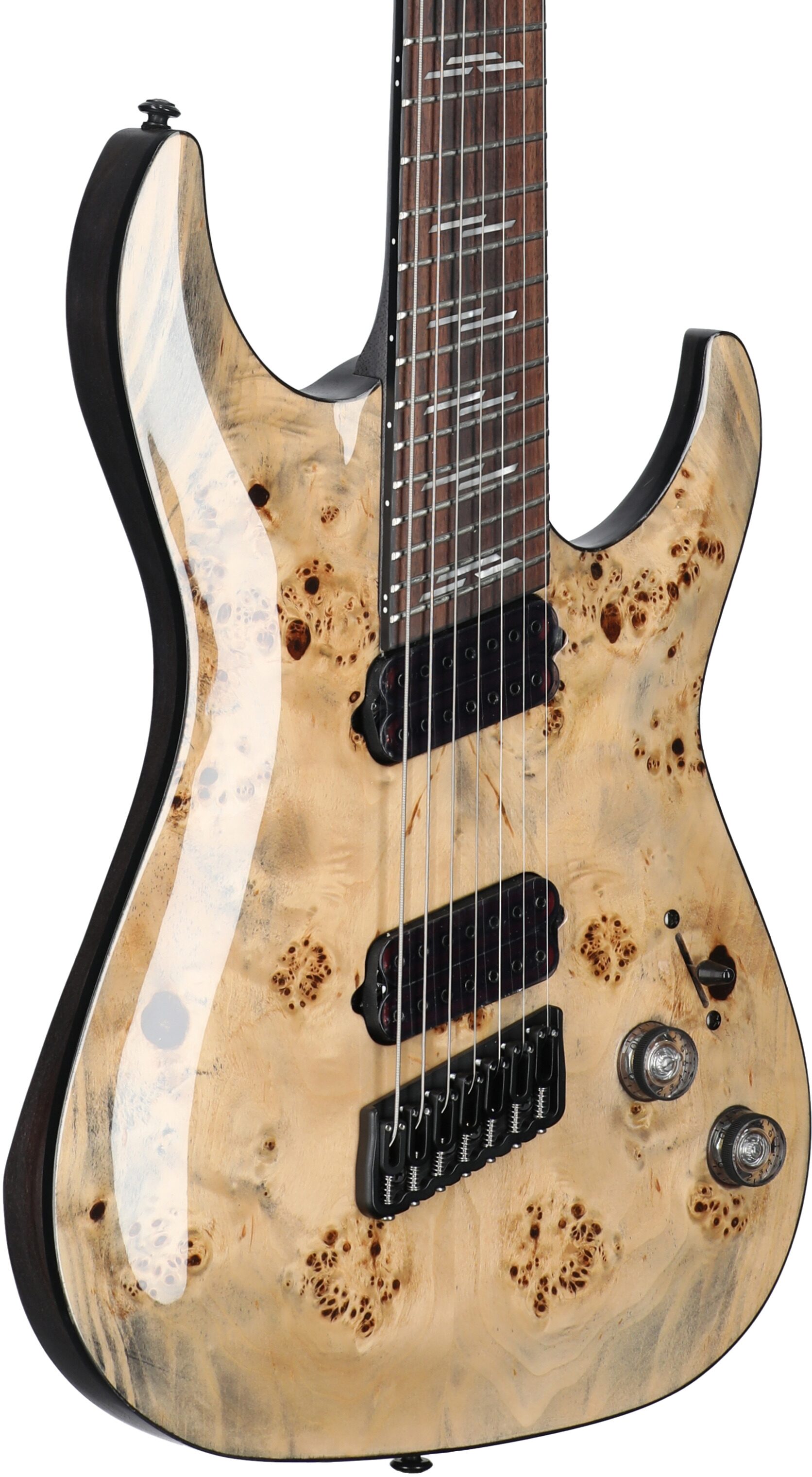 Schecter Omen Elite-7 Multiscale Electric Guitar, 7-String, Charcoal, Full Left Front