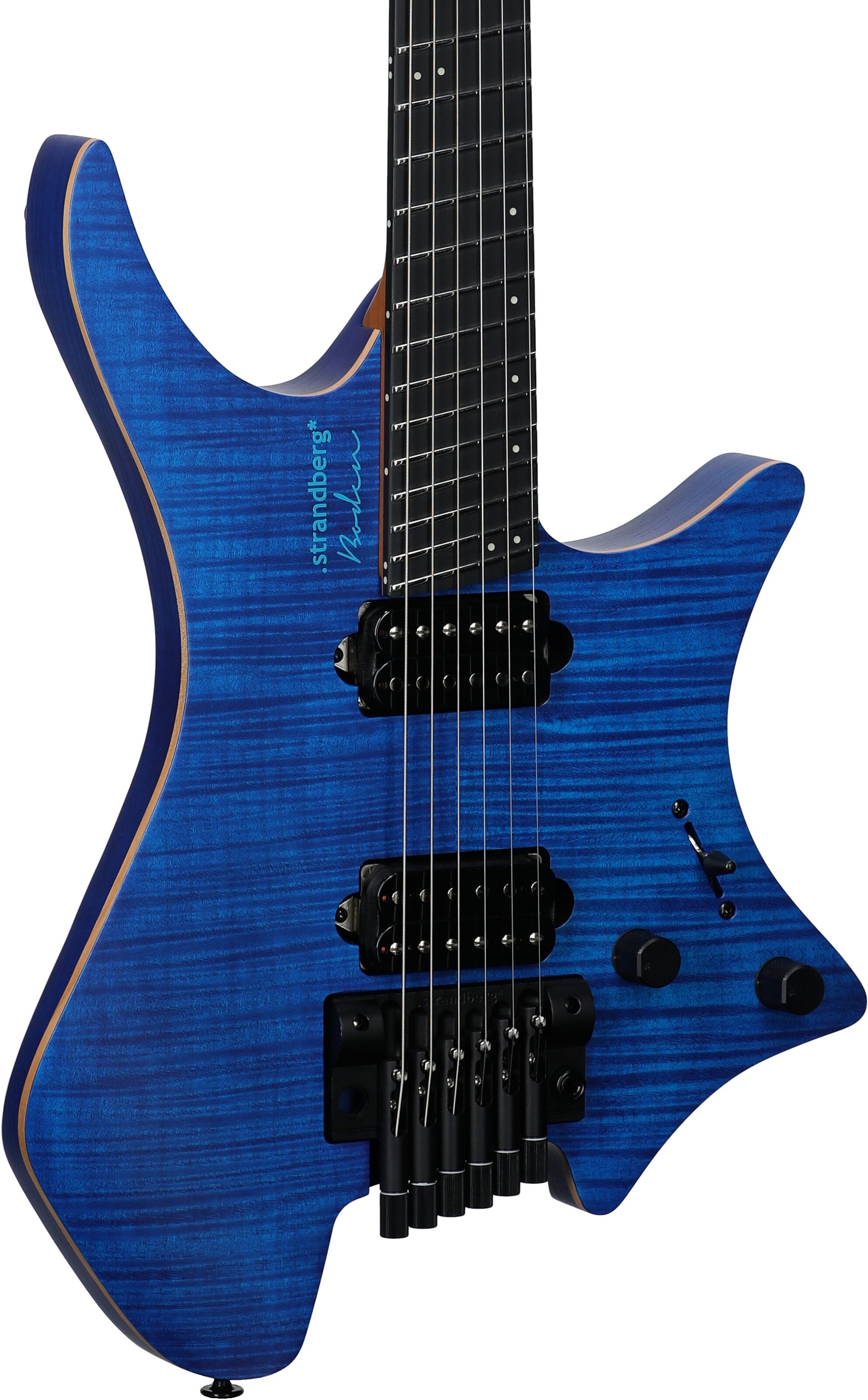 Strandberg Boden Prog NX 6 Electric Guitar (with Gig Bag), Deep Blue, Full Left Front