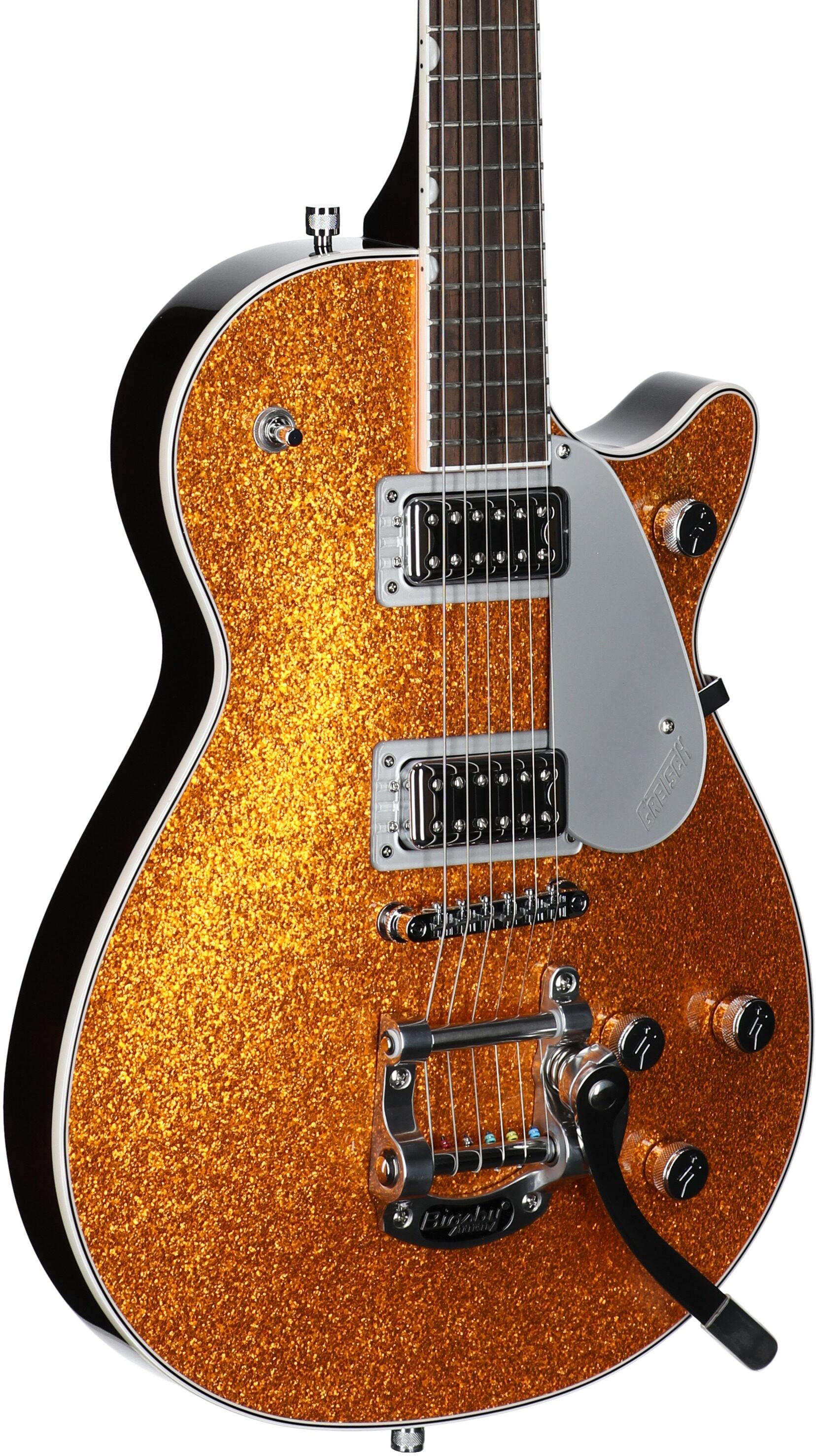 Gretsch G5230T Electromatic Sparkle Jet FT Electric Guitar, Gold, Full Left Front