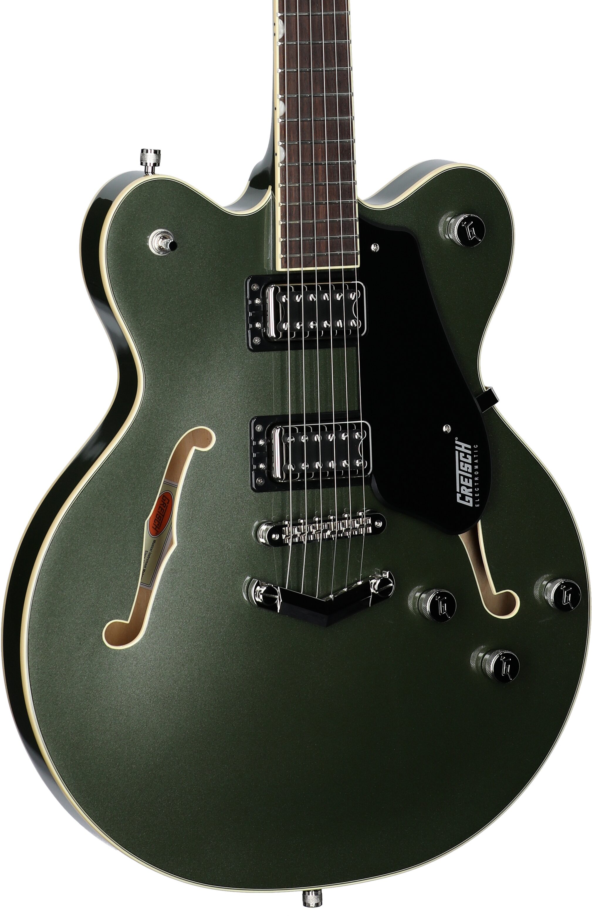 Gretsch G5622 Electromatic Center Block Double-Cut Electric Guitar, Olive Metallic, Full Left Front