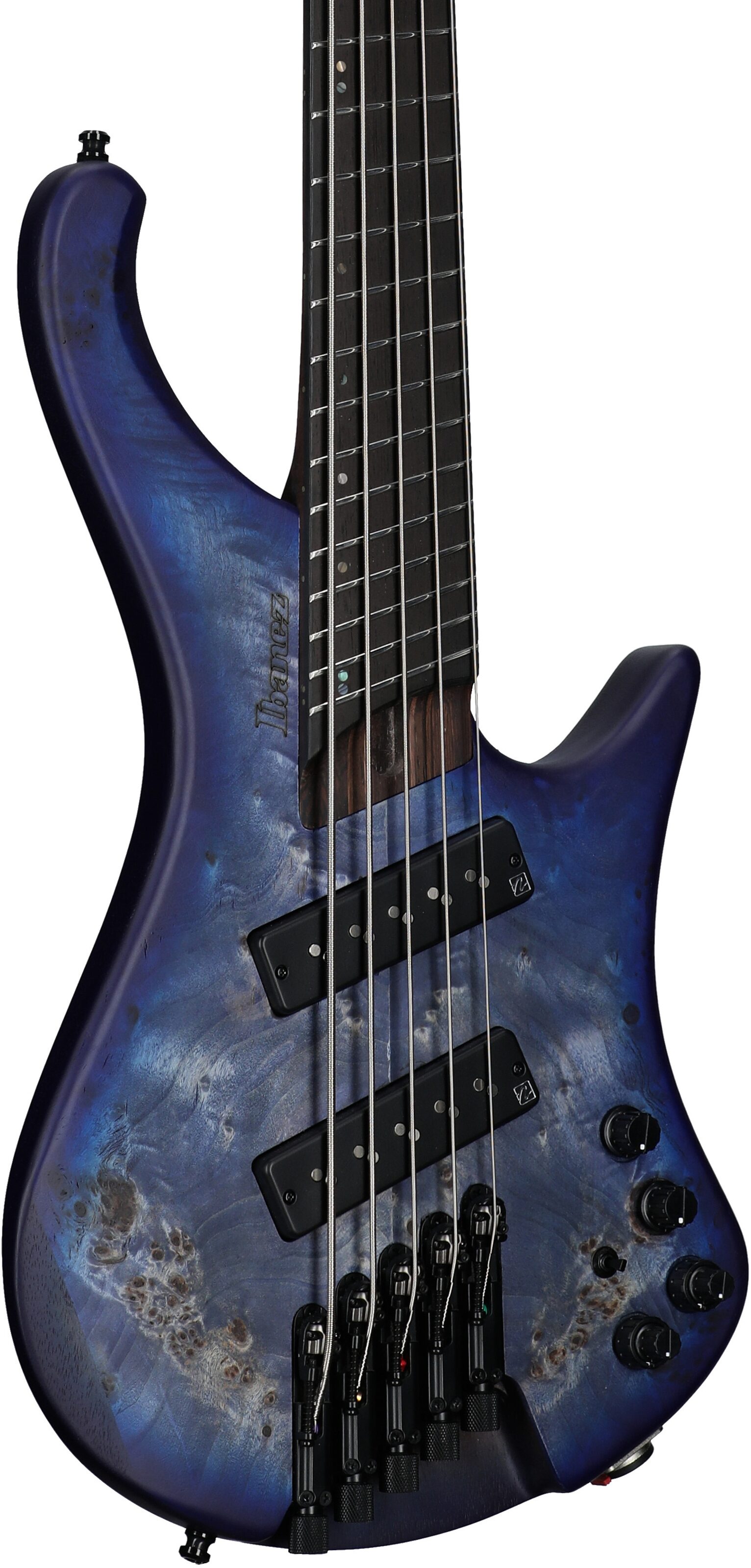 Ibanez EHB1505MS Bass Guitar, 5-String (with Gig Bag), Pacific Blue Burst, Full Left Front