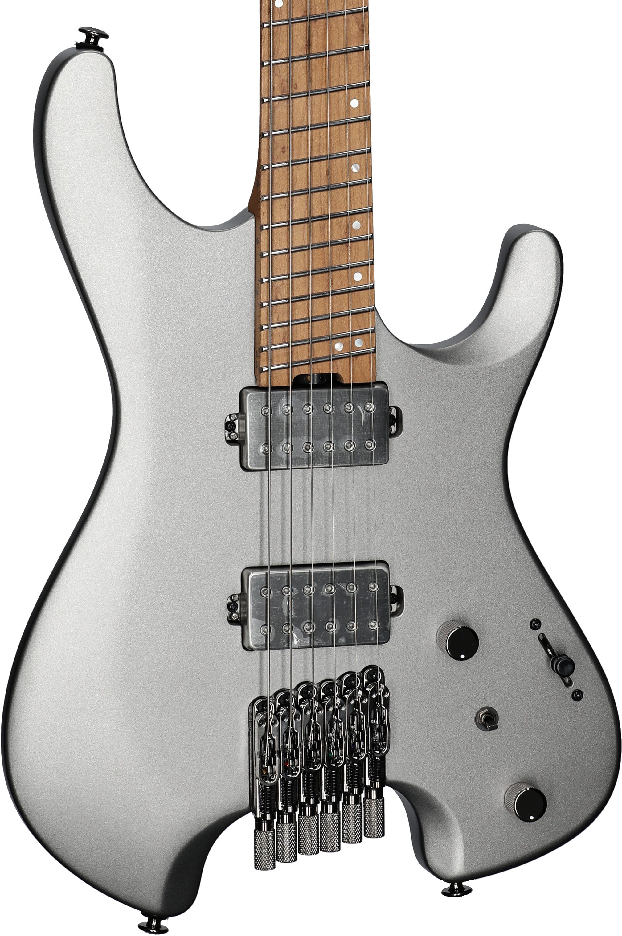 Ibanez QX52 Electric Guitar (with Gig Bag), Metallic Gray Matte, Full Left Front