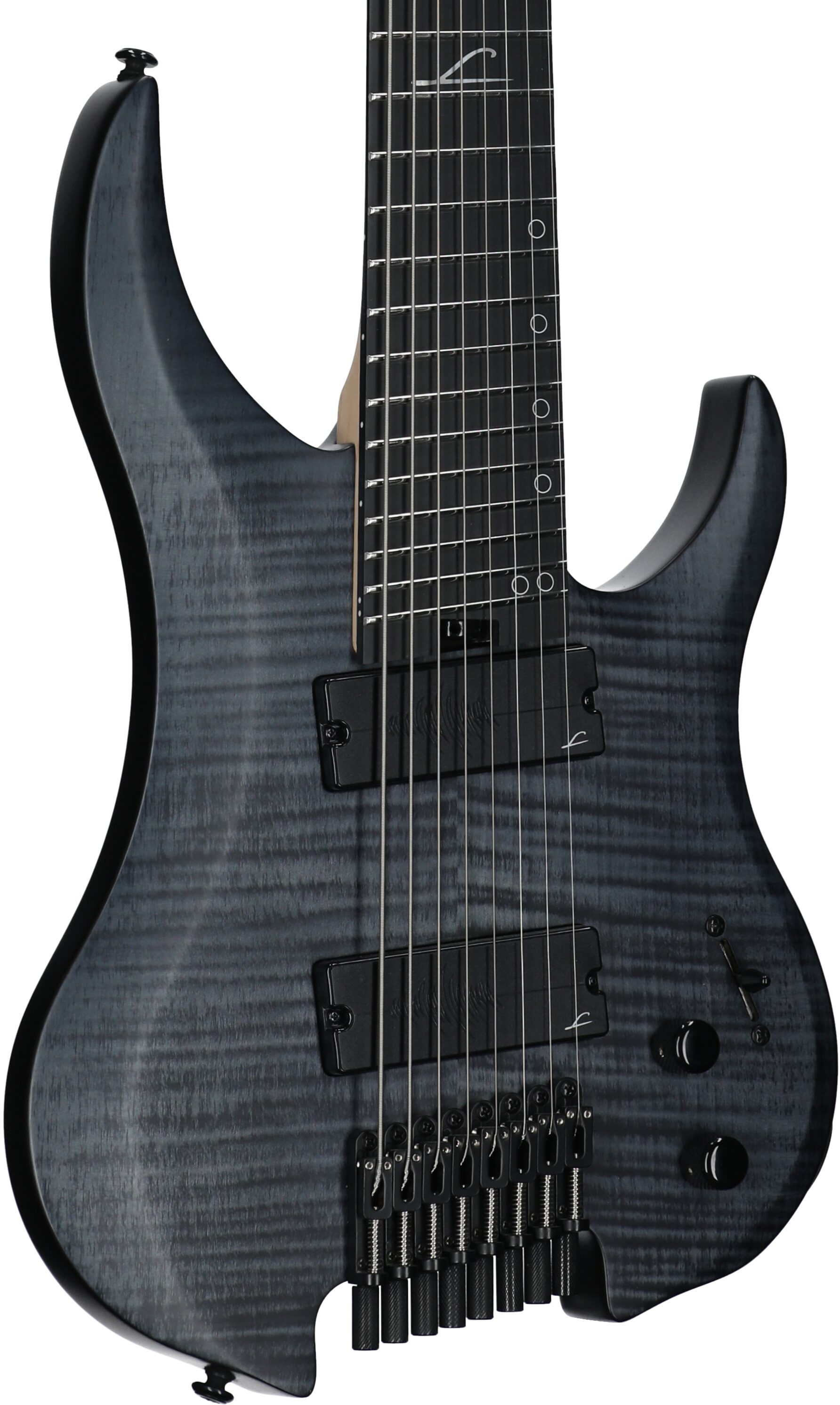 Legator Ghost 8 Super Shred Electric Guitar, Black Flame, Full Left Front