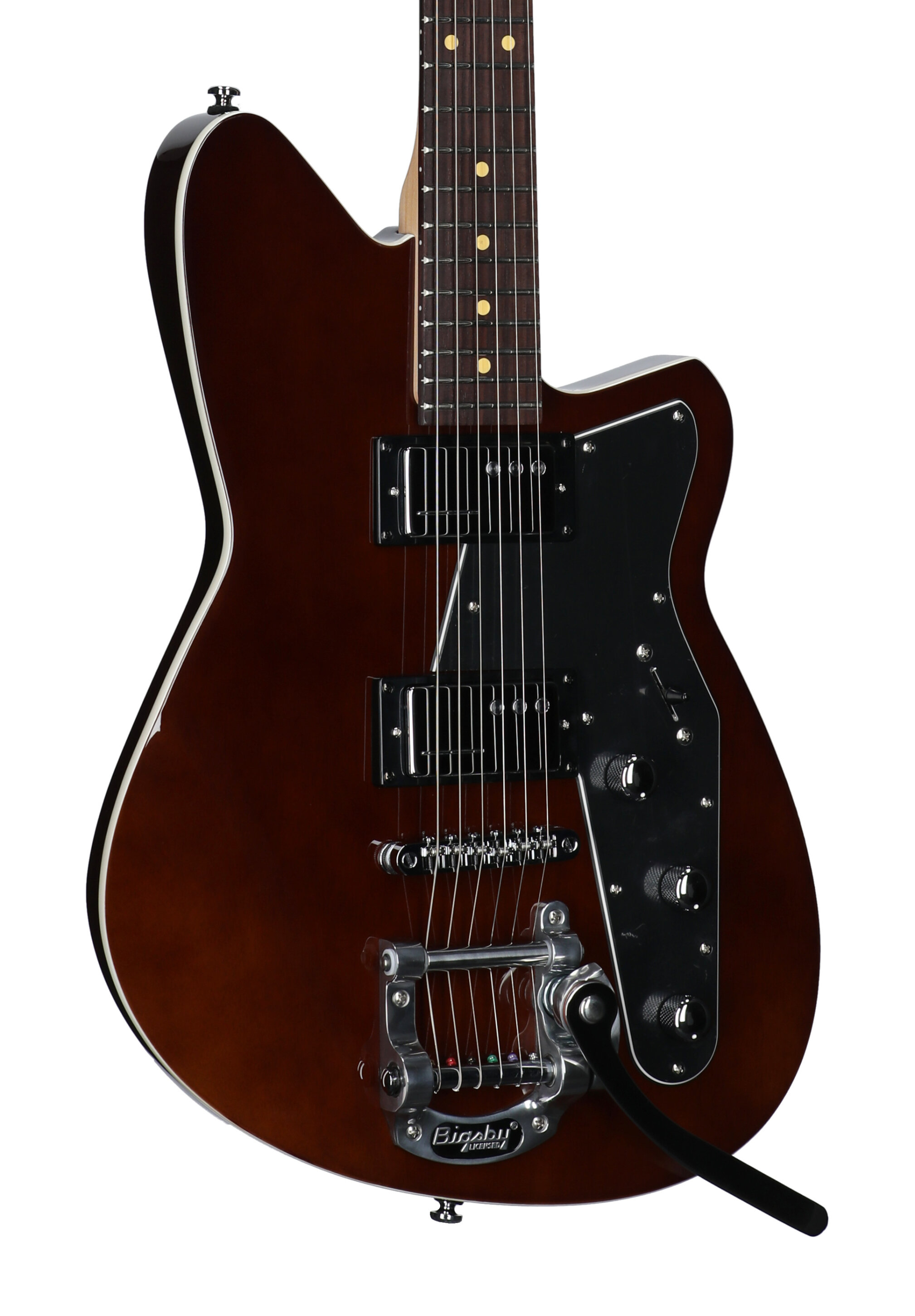 Reverend Jetstream HCB Electric Guitar, Violin Brown, Full Left Front