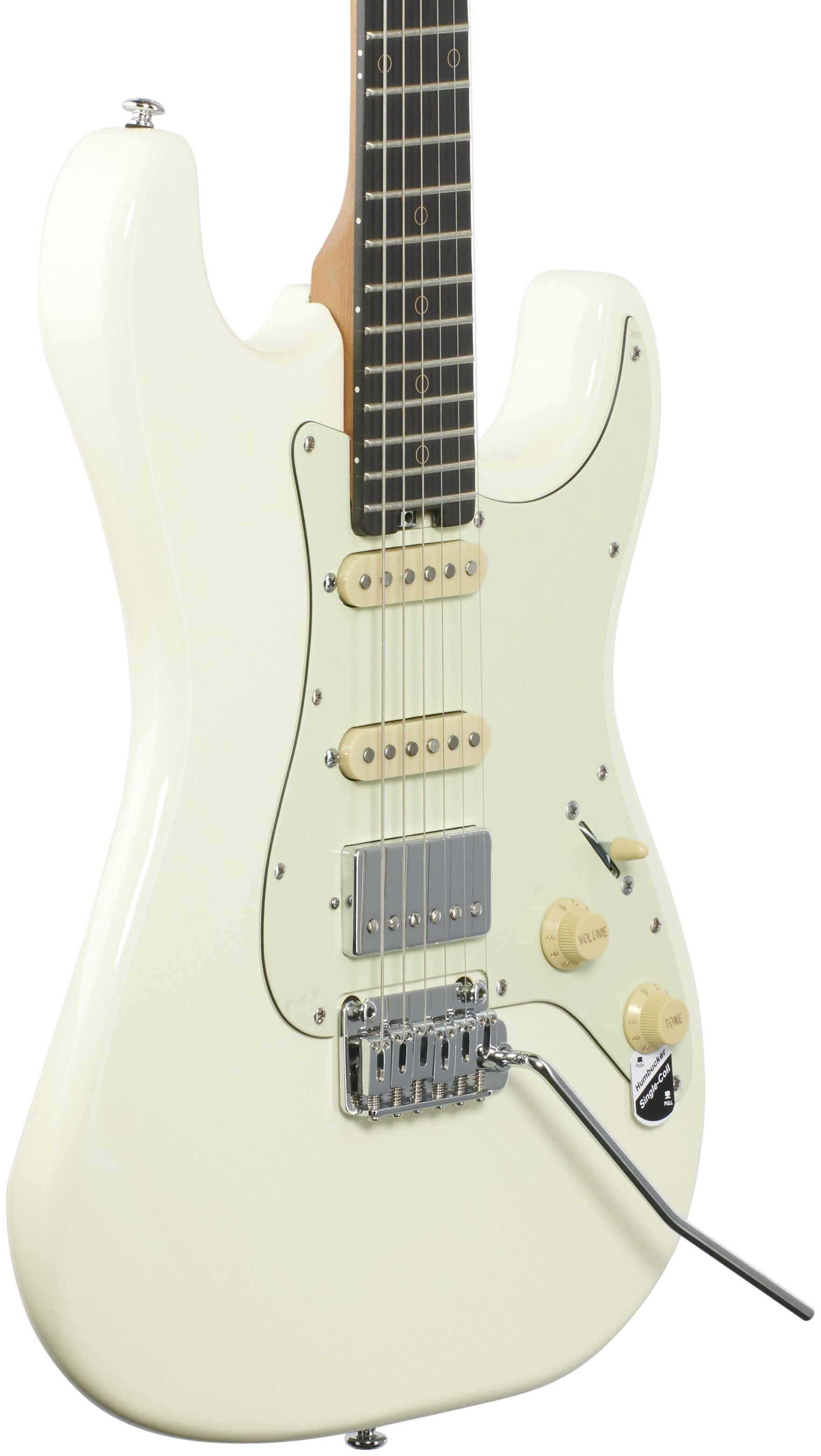 Schecter Nick Johnston Traditional HSS Electric Guitar, Ebony Fingerboard, Atomic Snow, Full Left Front