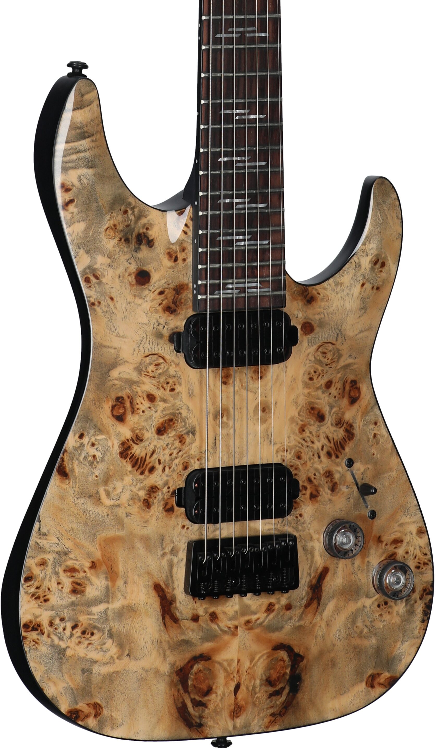 Schecter Omen Elite-7 Electric Guitar, 7-String, Charcoal, Full Left Front