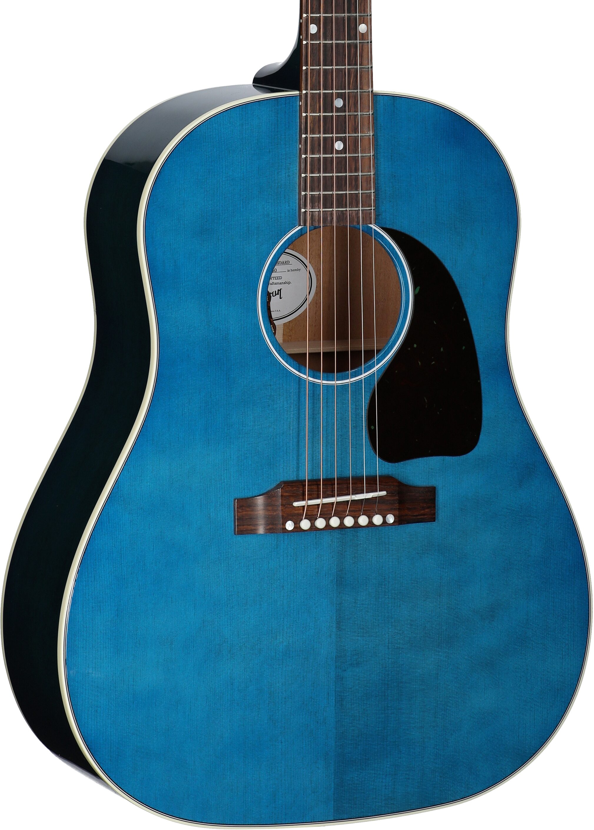 Gibson Limited Edition J-45 Standard Acoustic-Electric Guitar (with Case), Bluebonnet, Open Box (Very Good), Full Left Front