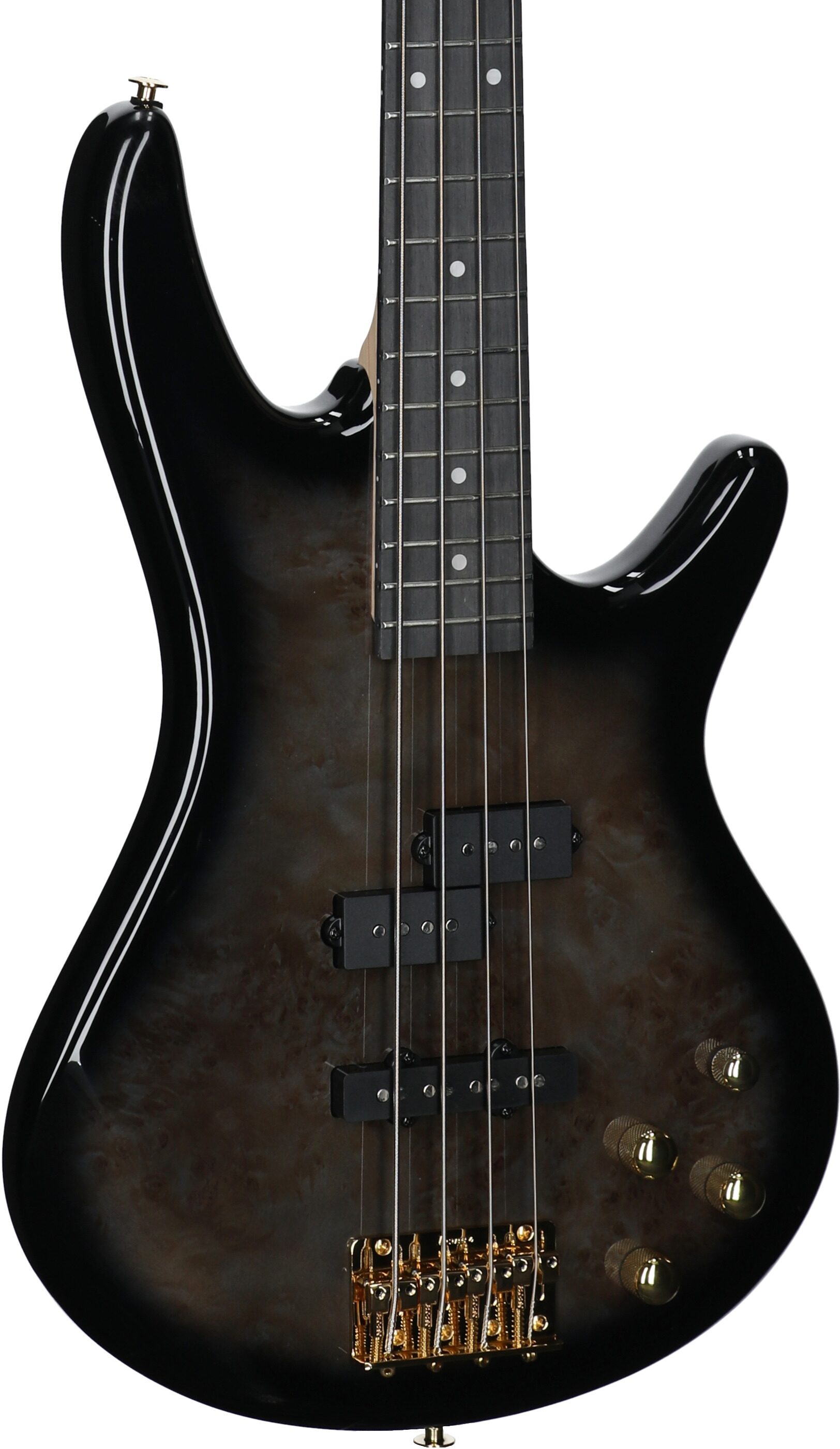 Ibanez GSR200PC Gio Electric Bass, Transparent Pale Black Burst, Full Left Front