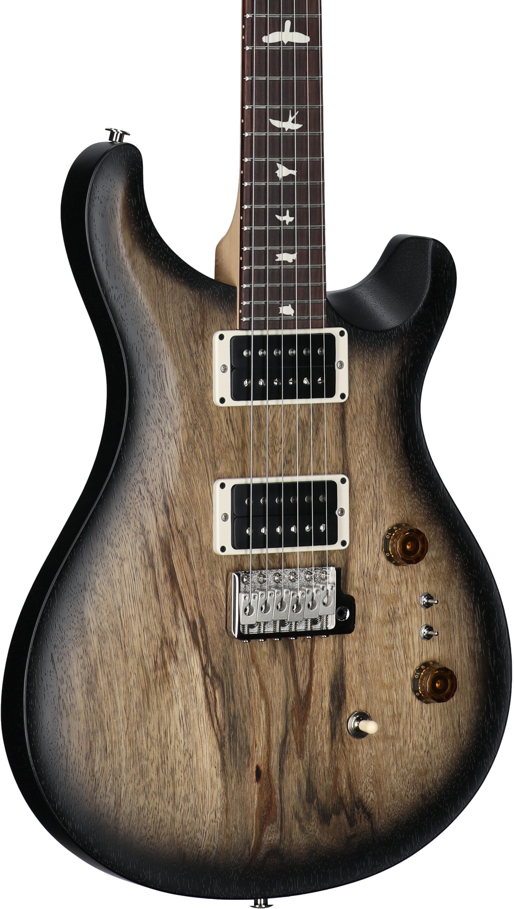 PRS Paul Reed Smith CE 24-08 Black Limba Limited Edition Electric Guitar (with Gig Bag), Smokeburst, Full Left Front