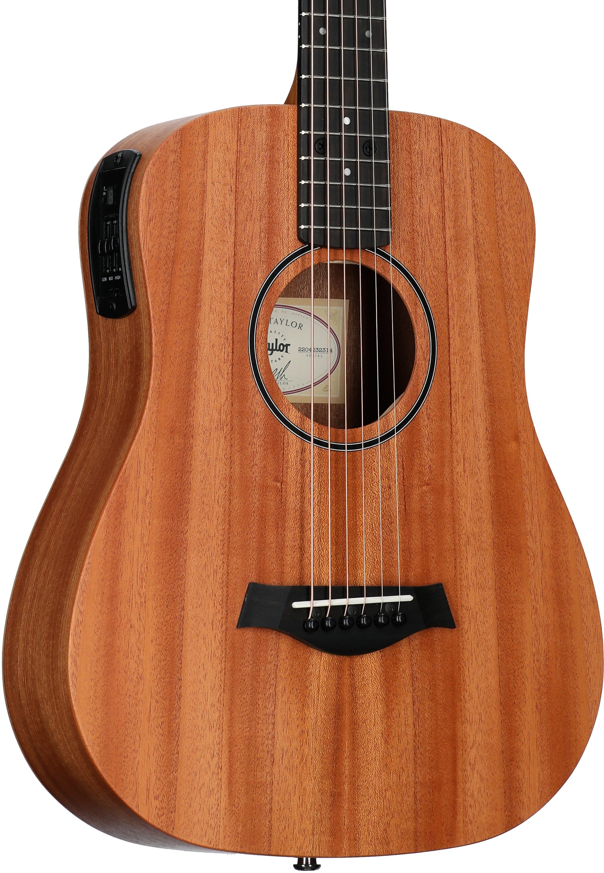 Taylor Baby Taylor BT2e 3/4-Size Acoustic-Electric Guitar (with Gig Bag), New, Full Left Front