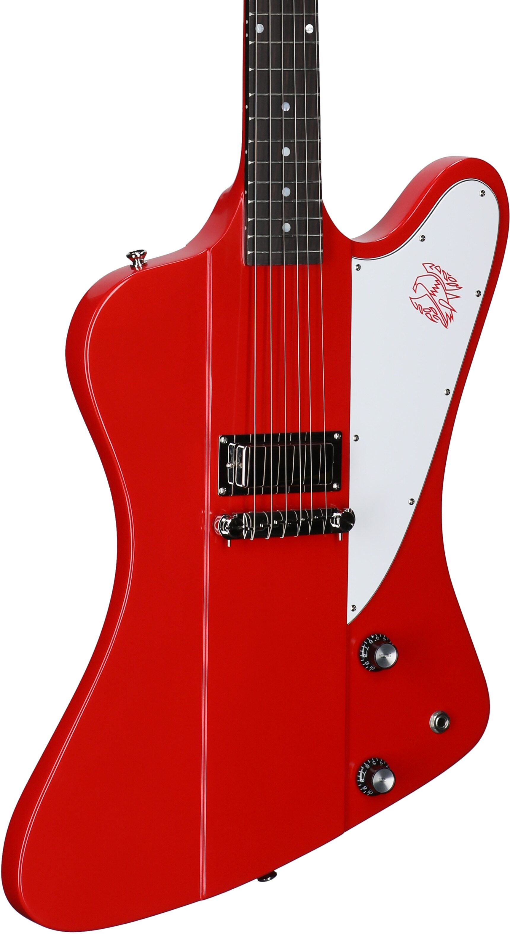 Epiphone Inspired by Gibson Custom 1963 Firebird I Reissue Electric Guitar (with Case), Cardinal Red, Full Left Front