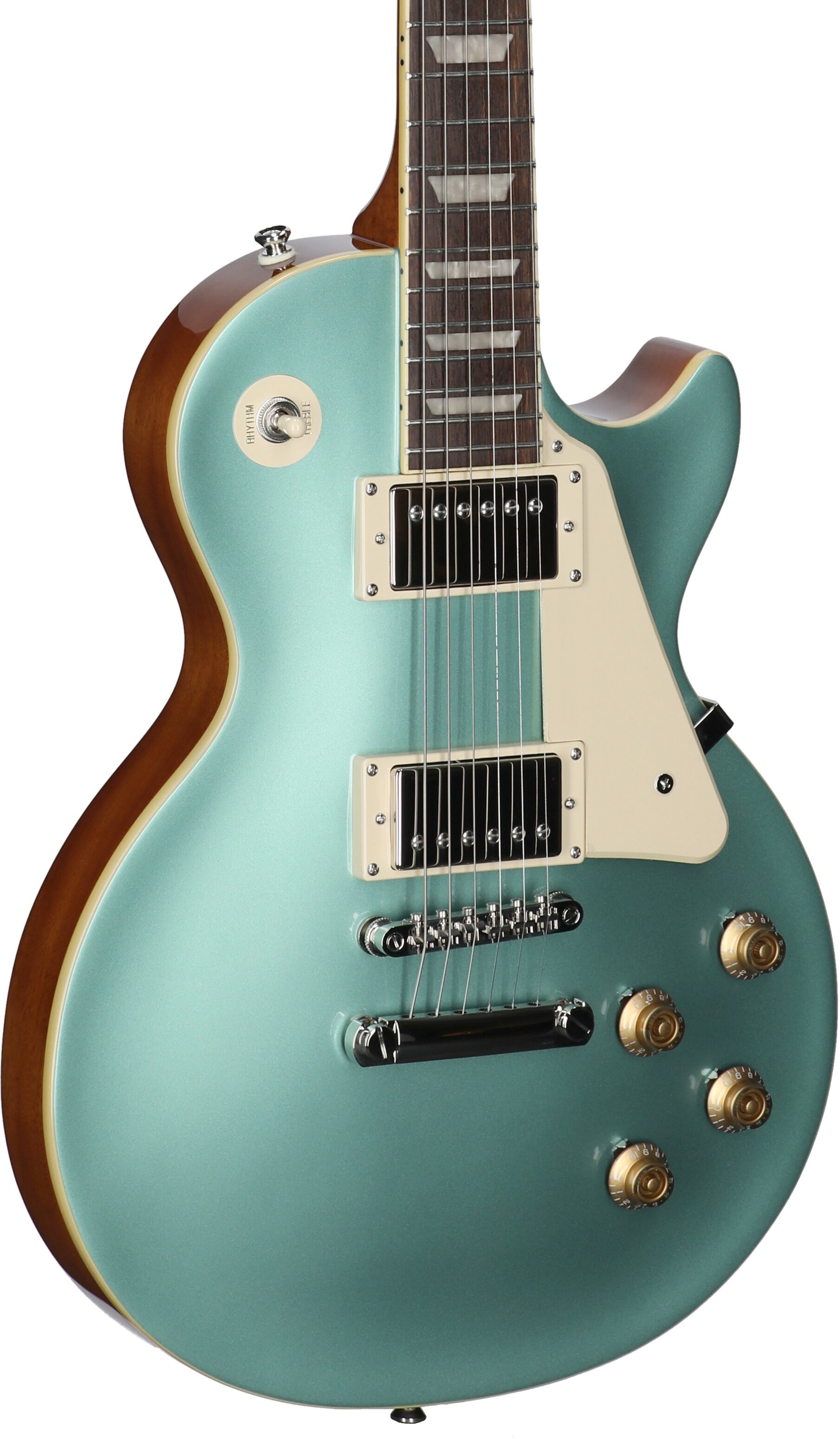 Epiphone Inspired by Gibson Les Paul Standard '50s Electric Guitar (with Gig Bag), Inverness Green, Full Left Front