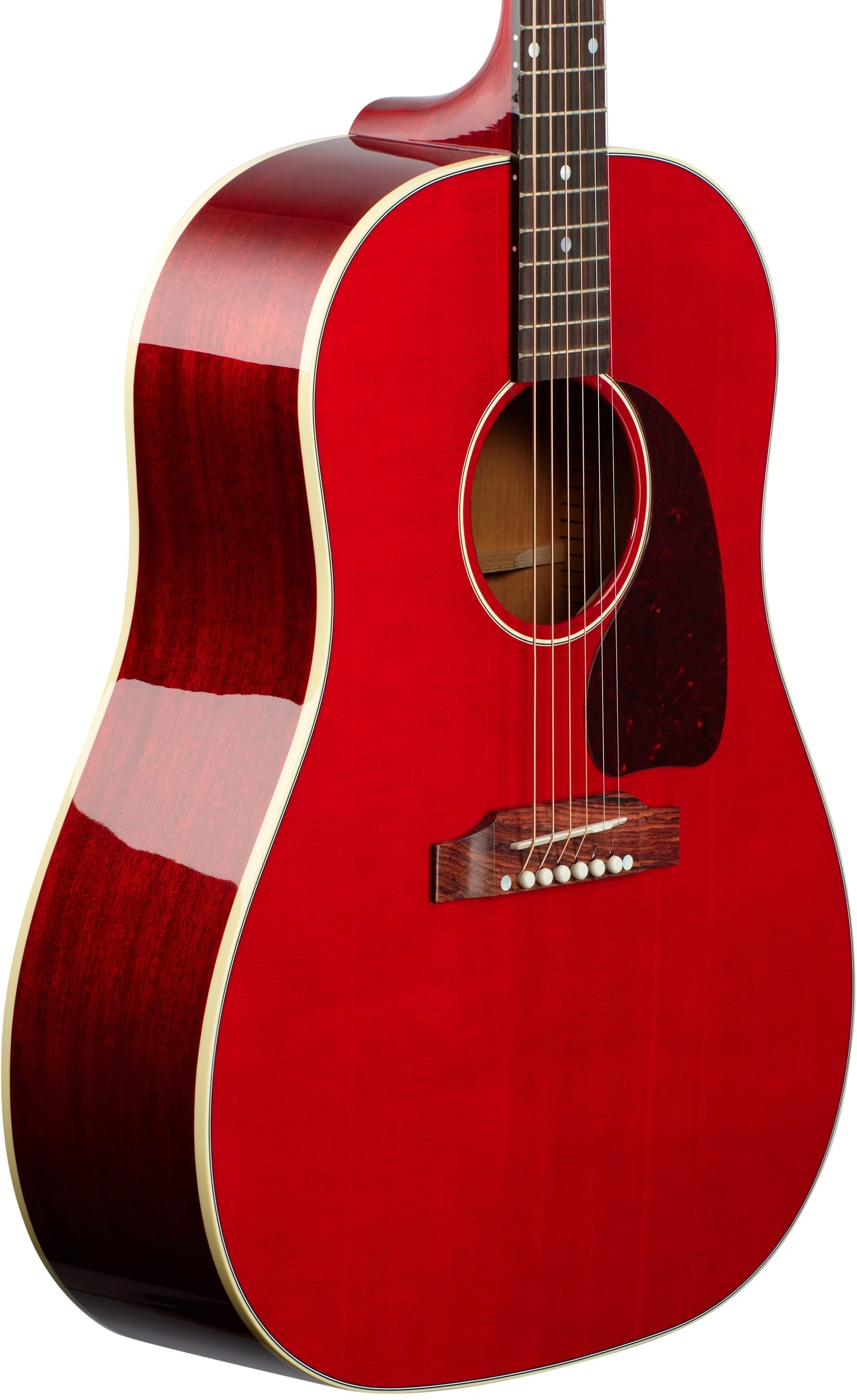 Gibson J-45 Standard Acoustic-Electric Guitar (with Case), Cherry, Full Left Front