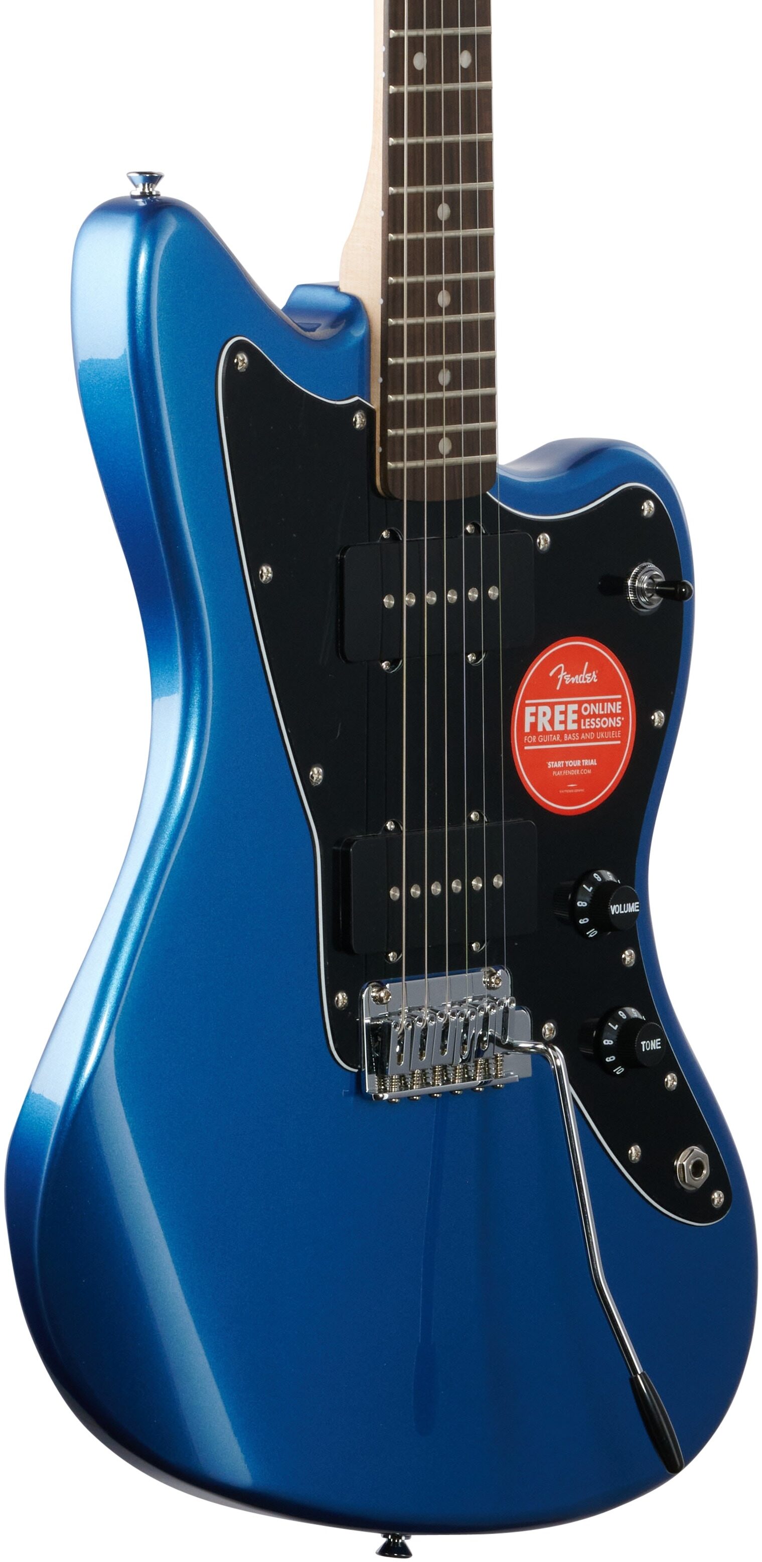 Squier Affinity Jazzmaster Electric Guitar, Laurel Fingerboard, Lake Placid Blue, Full Left Front
