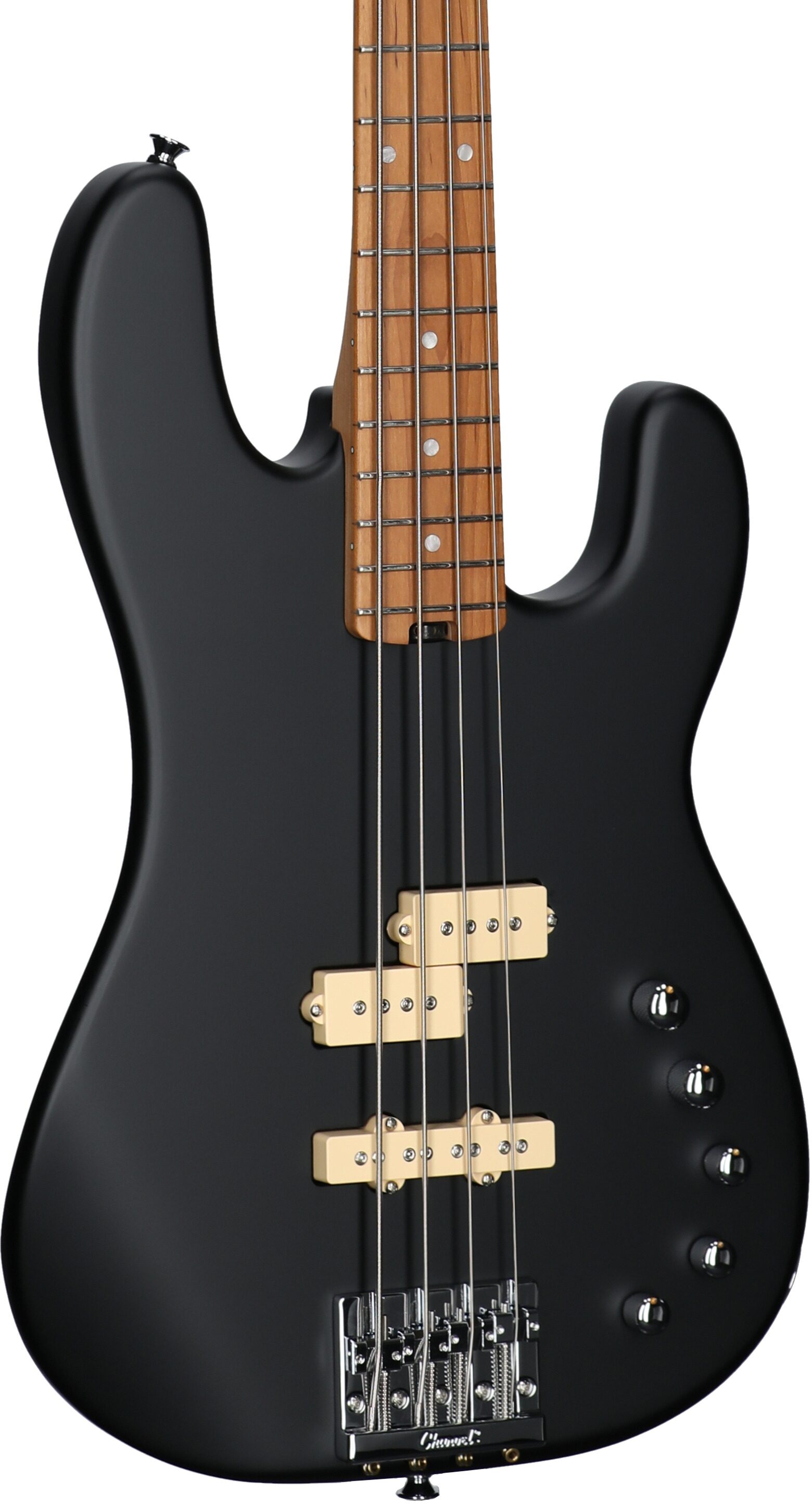 Charvel Pro-Mod San Dimas PJ IV Electric Bass, Satin Black, Full Left Front