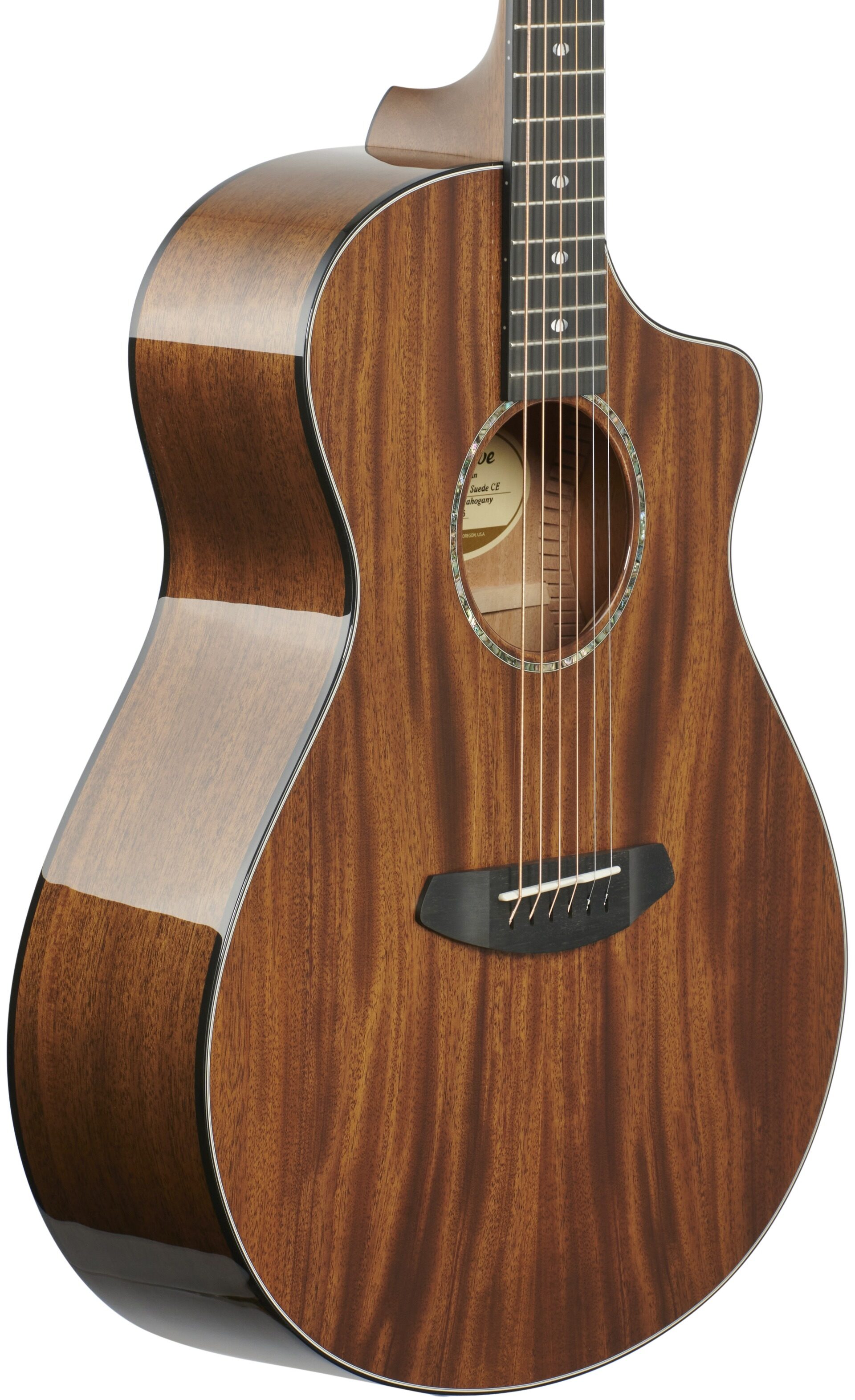 Breedlove Exclusive Premier Concert CE Acoustic-Electric Guitar (with Gig Bag), Full Left Front