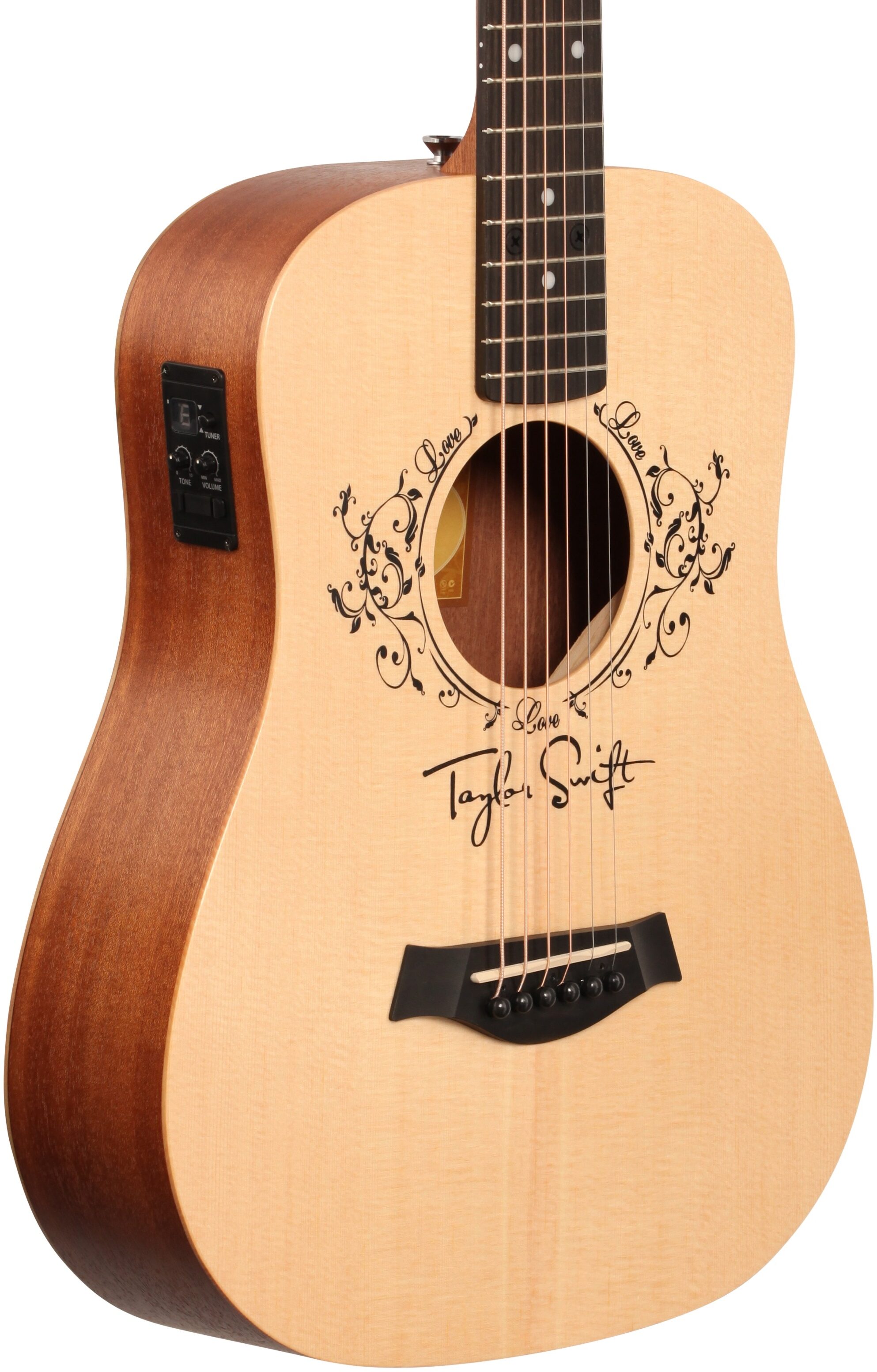 Taylor TSBTe Taylor Swift Baby Taylor Acoustic-Electric Guitar (with Gig  Bag)